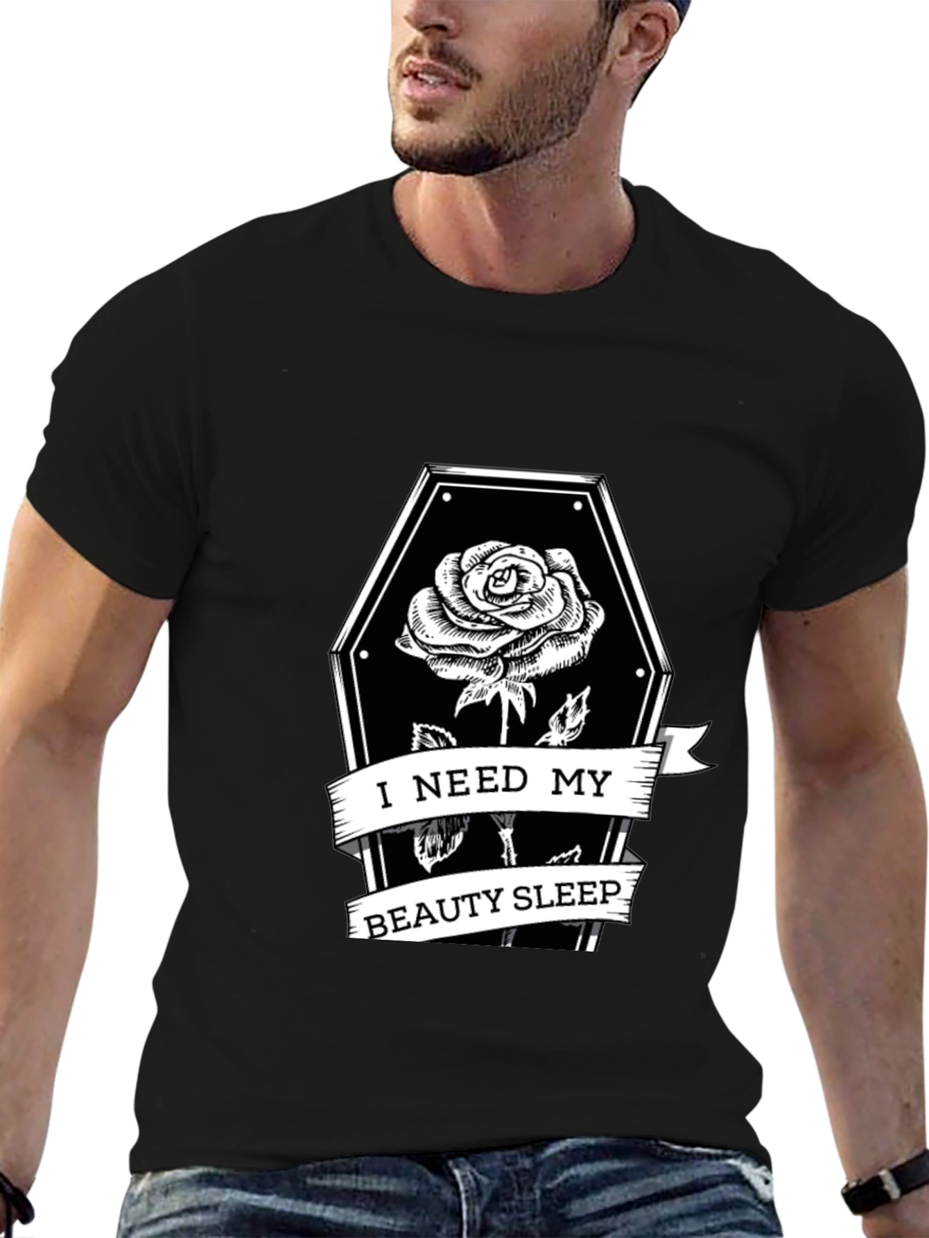Gothic Rose Coffin T-Shirt - Beauty Sleep
