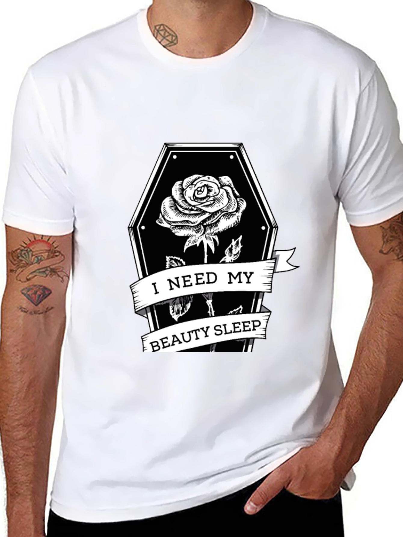 Gothic Rose Coffin T-Shirt - Beauty Sleep