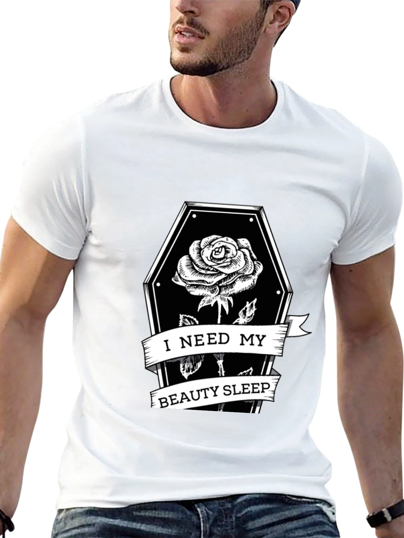 Gothic Rose Coffin T-Shirt - Beauty Sleep