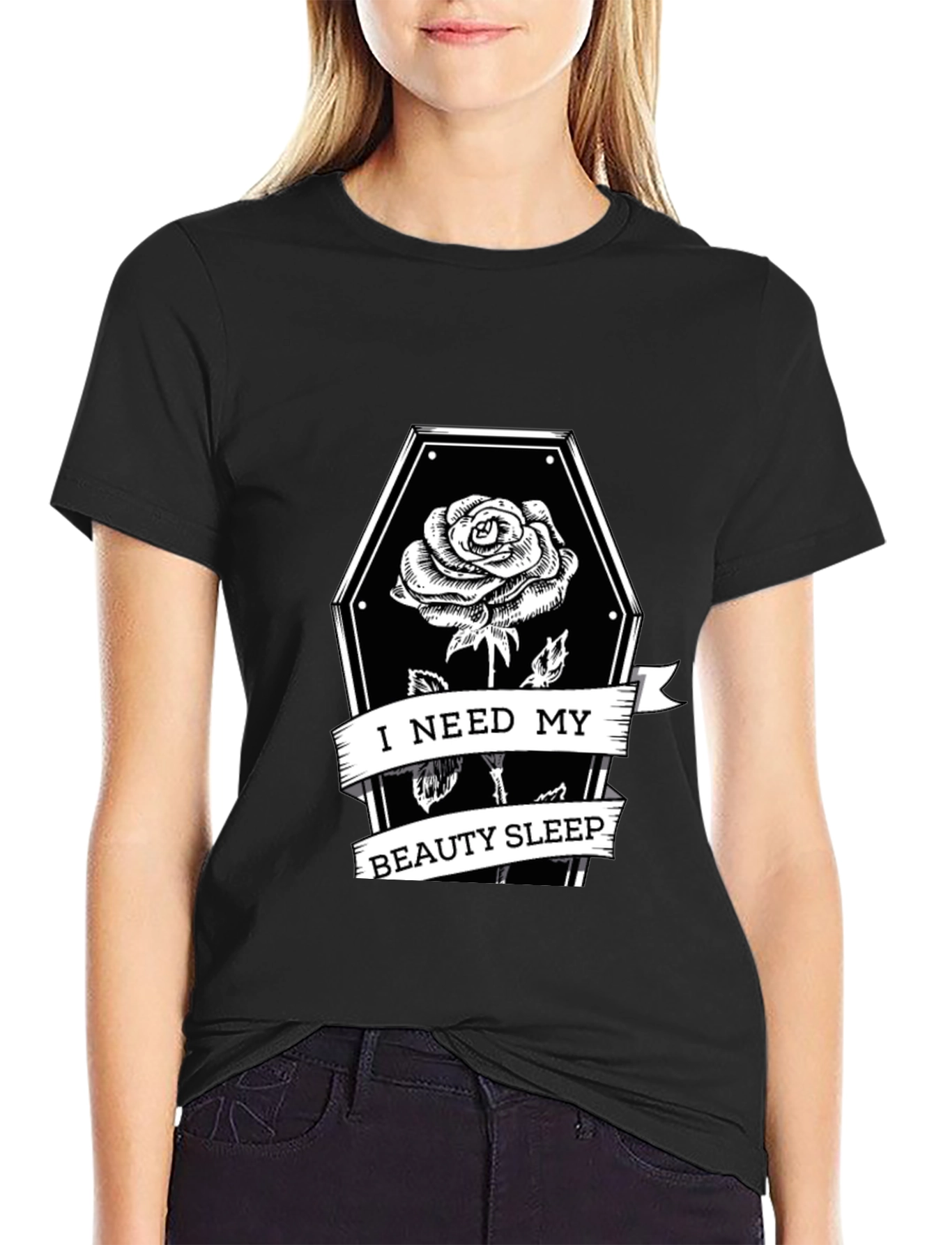 Gothic Rose Coffin T-Shirt - Beauty Sleep