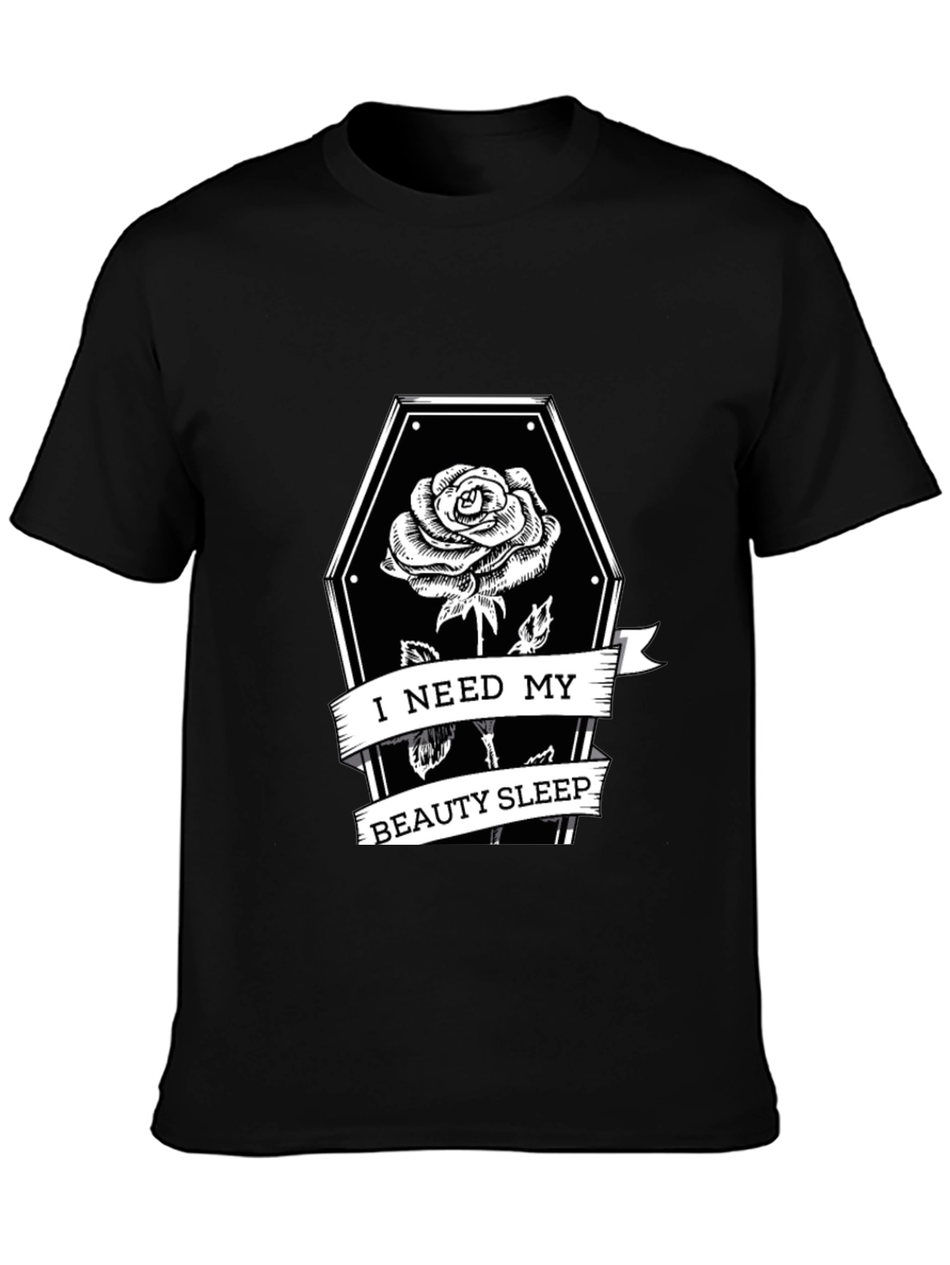 Gothic Rose Coffin T-Shirt - Beauty Sleep