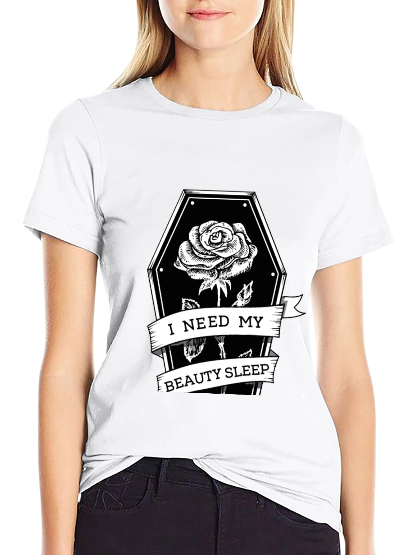 Gothic Rose Coffin T-Shirt - Beauty Sleep