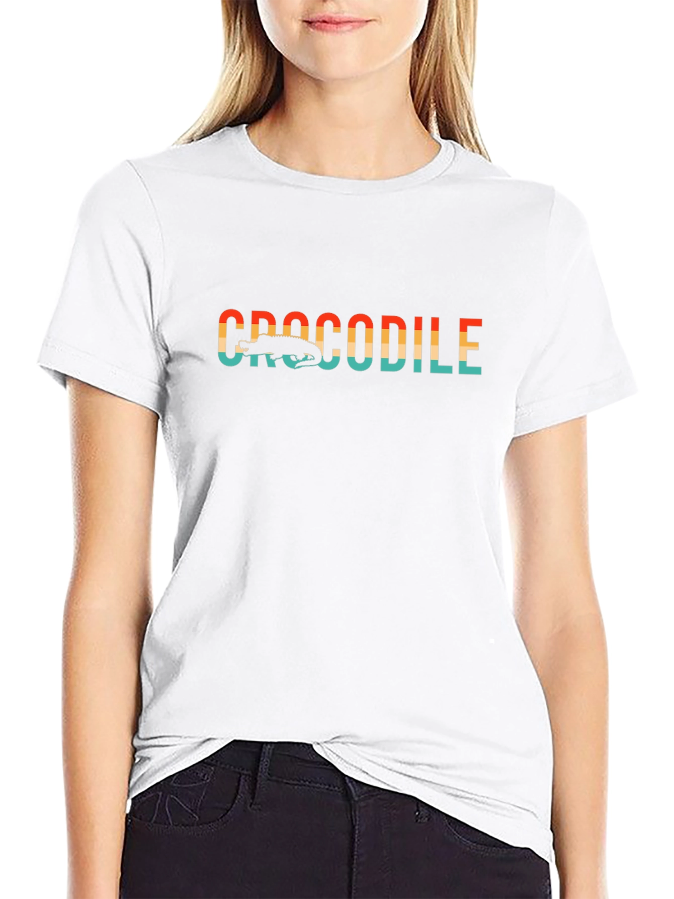Retro Crocodile T-Shirt - Cool Animal Graphic Tee