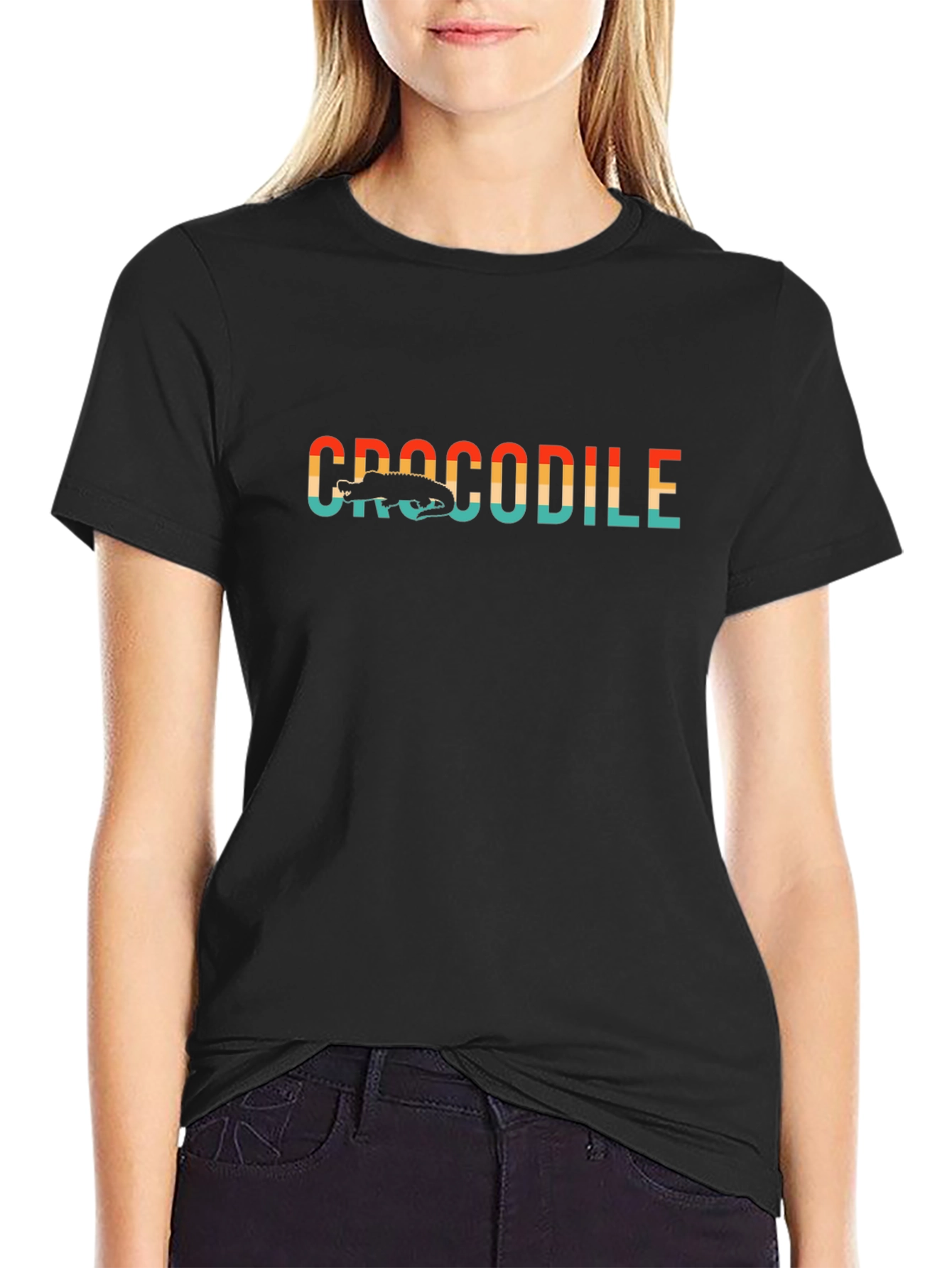 Retro Crocodile T-Shirt - Cool Animal Graphic Tee