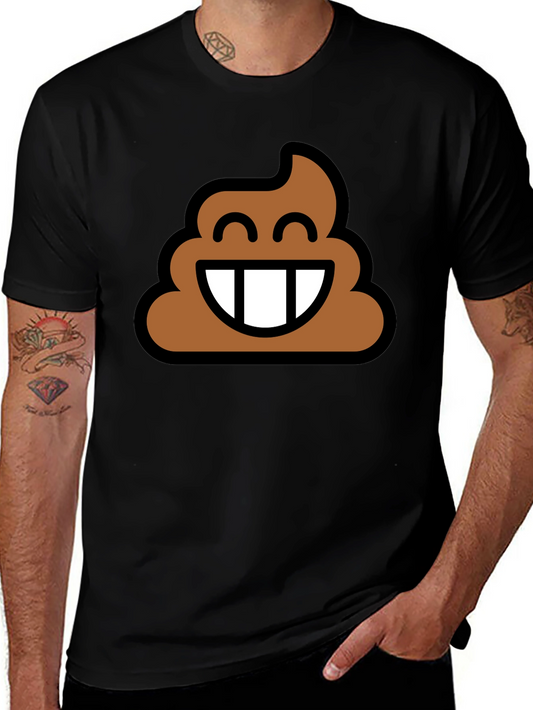 Poop Emoji Graphic Tee - Black