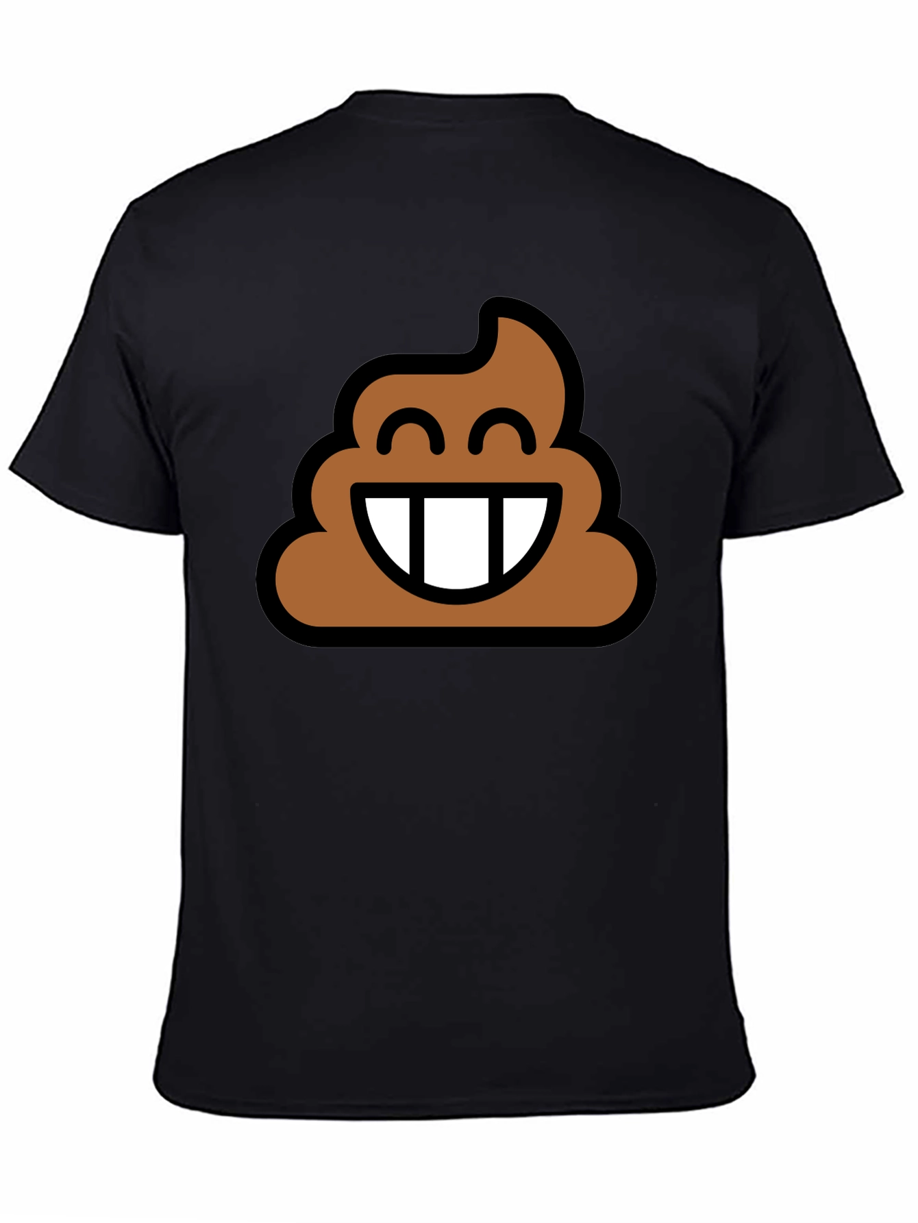 Poop Emoji Graphic Tee - Black