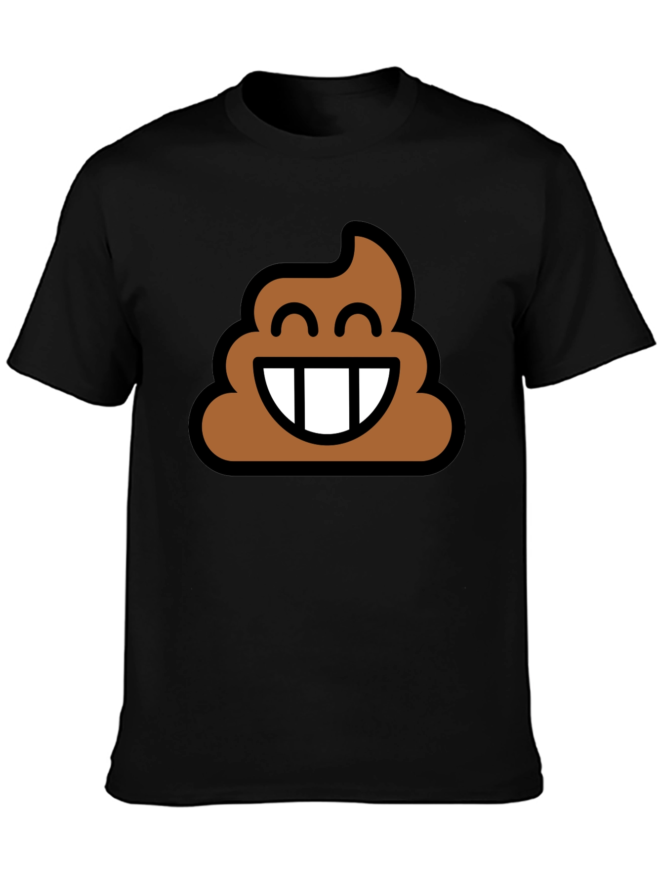 Poop Emoji Graphic Tee - Black