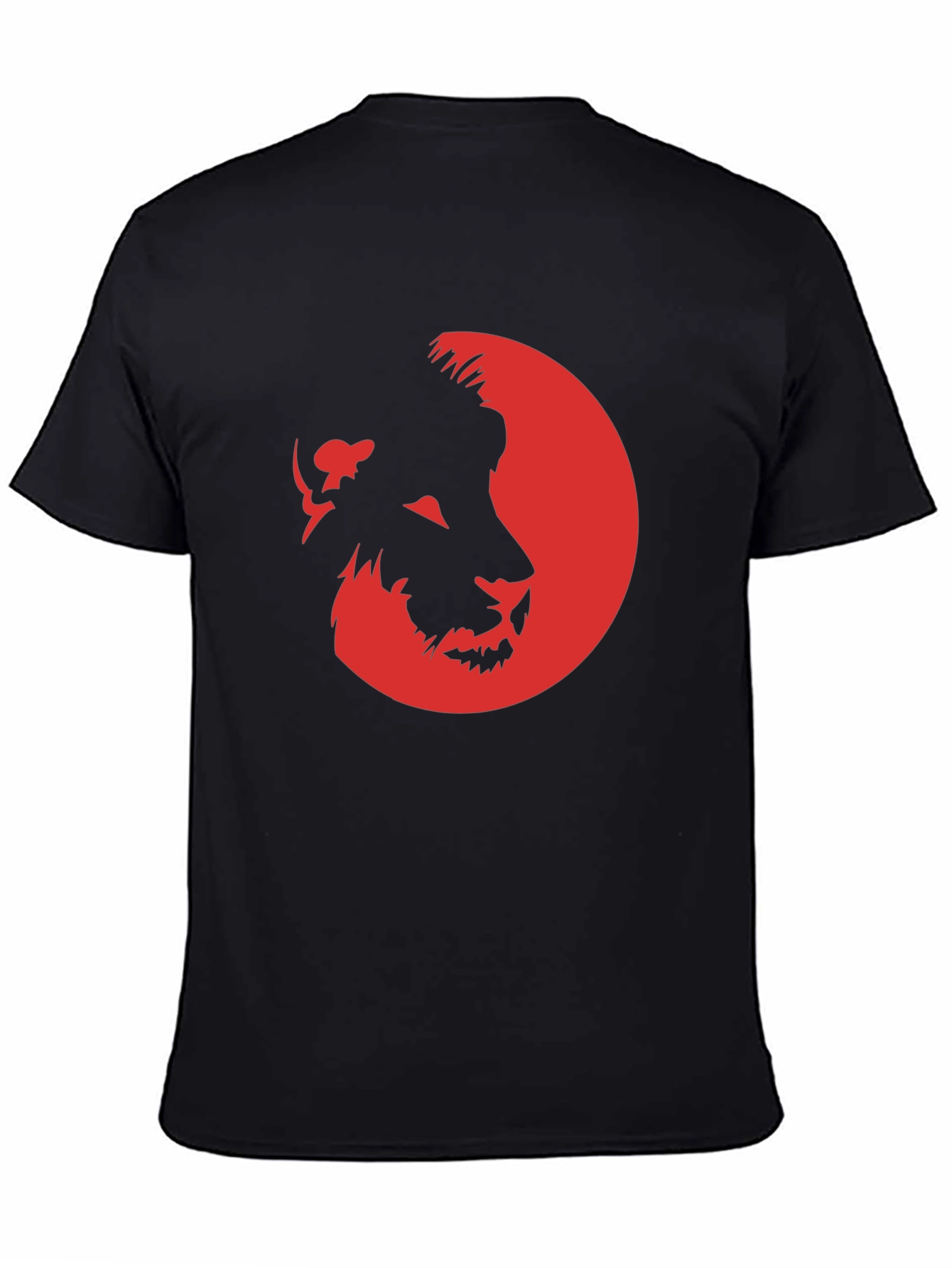 Lion Silhouette Graphic T-Shirt - Black