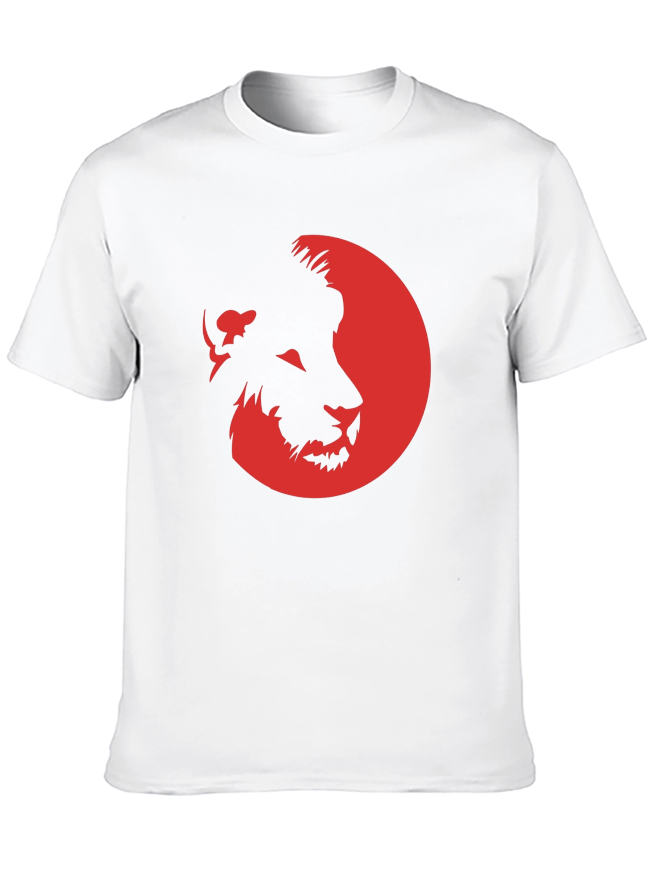 Lion Silhouette Graphic T-Shirt - Black
