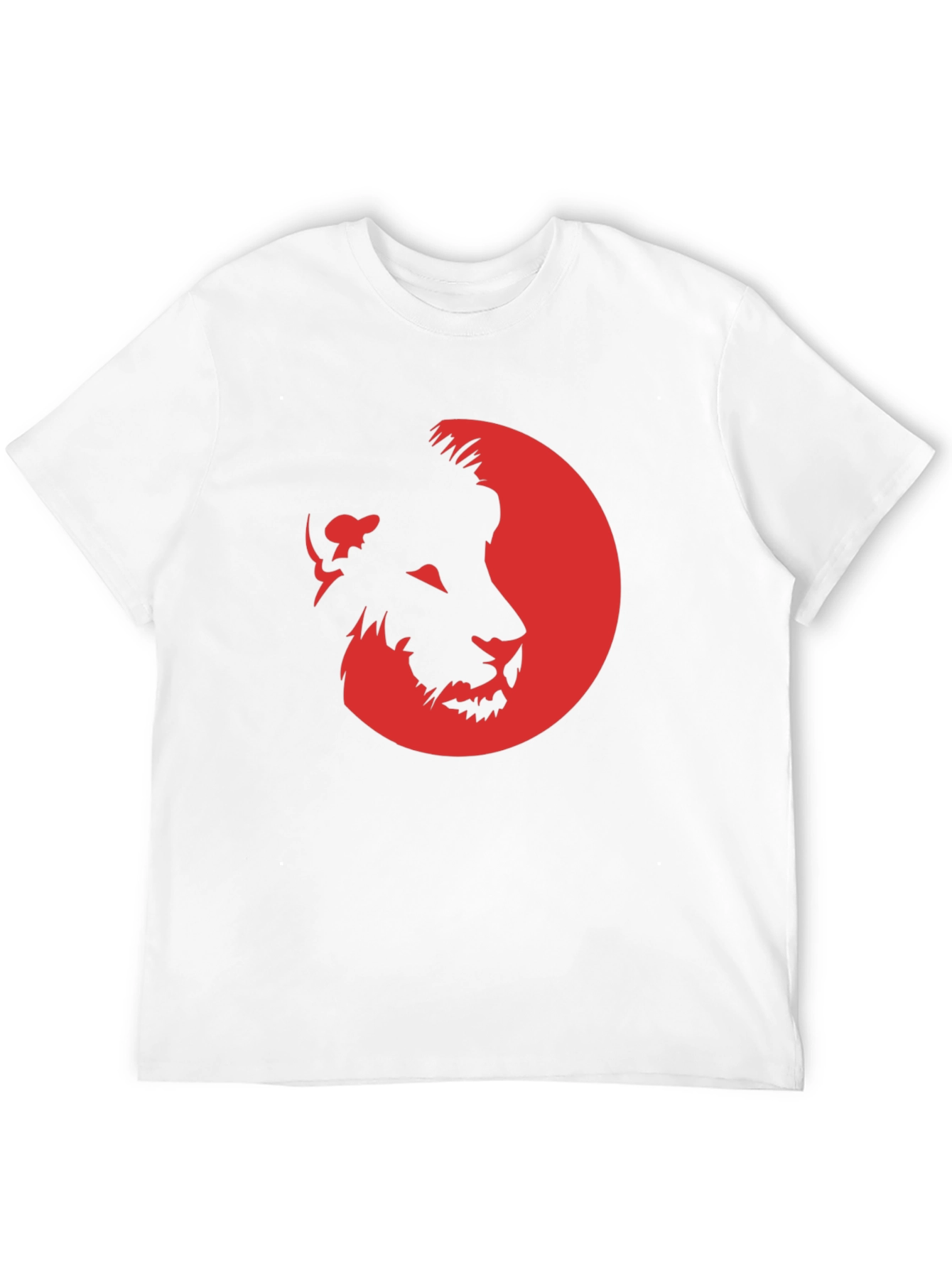 Lion Silhouette Graphic T-Shirt - Black