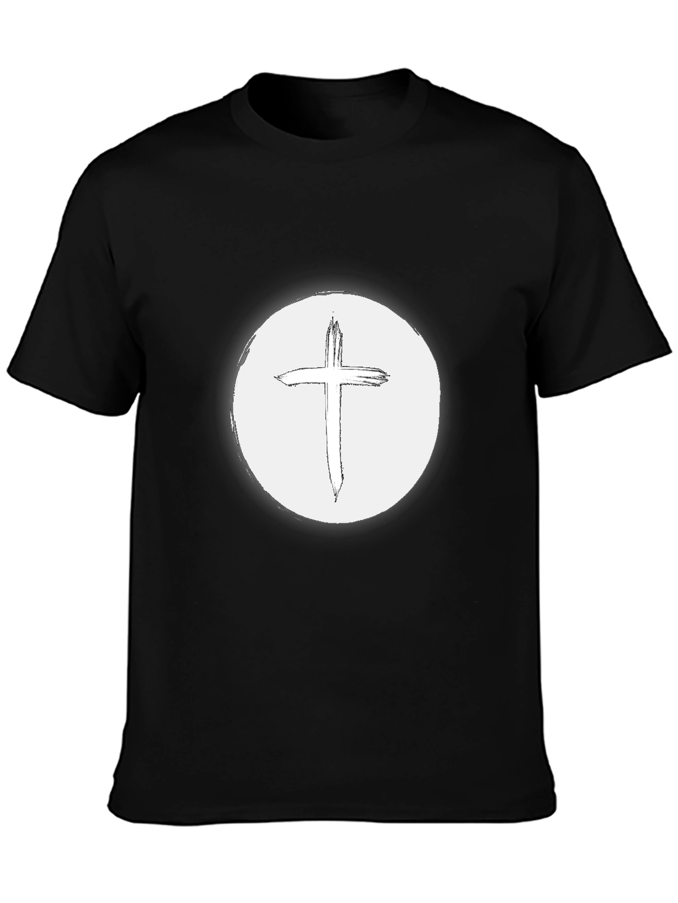 Christian Cross Graphic Tee - Black
