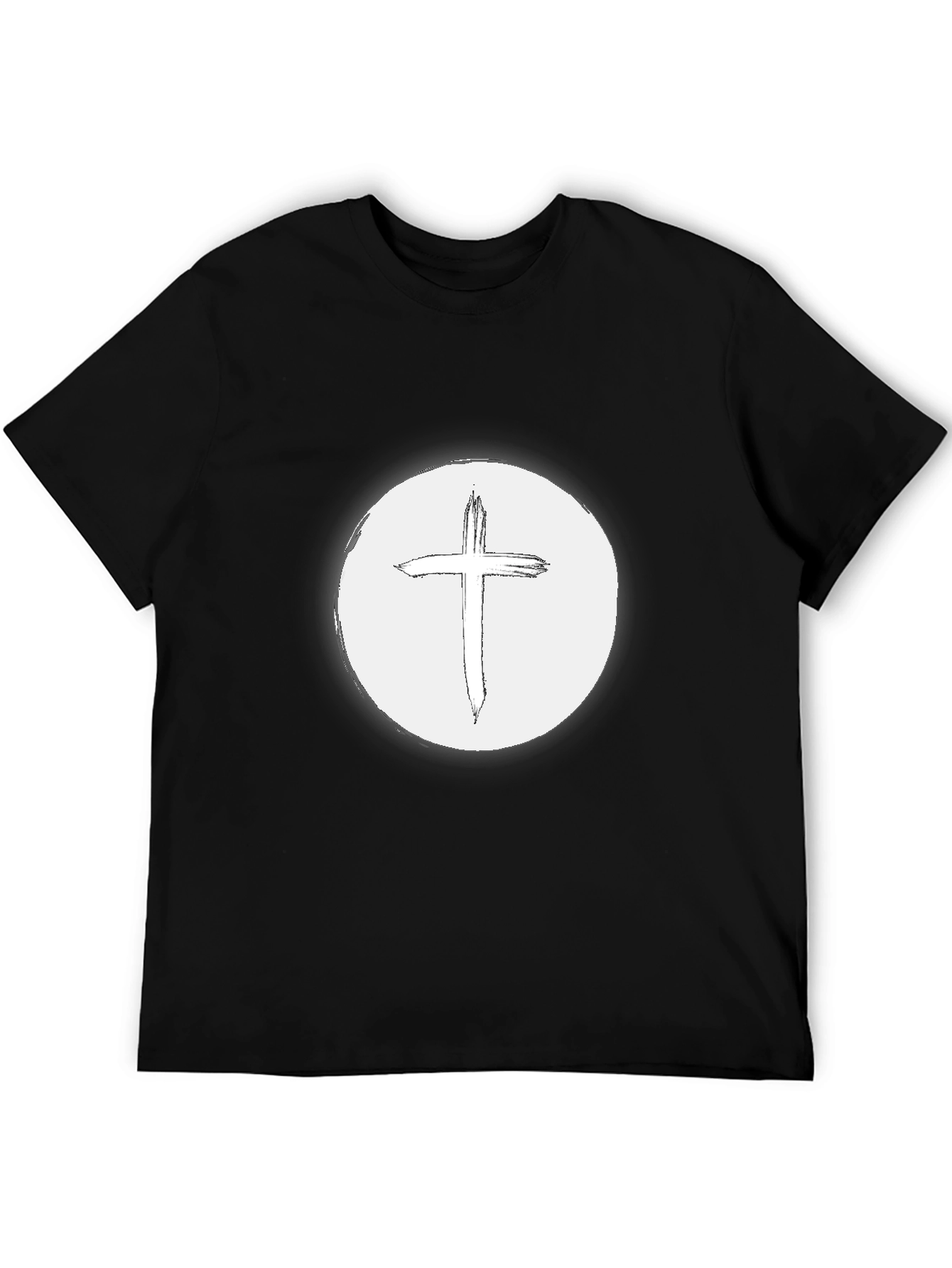 Christian Cross Graphic Tee - Black