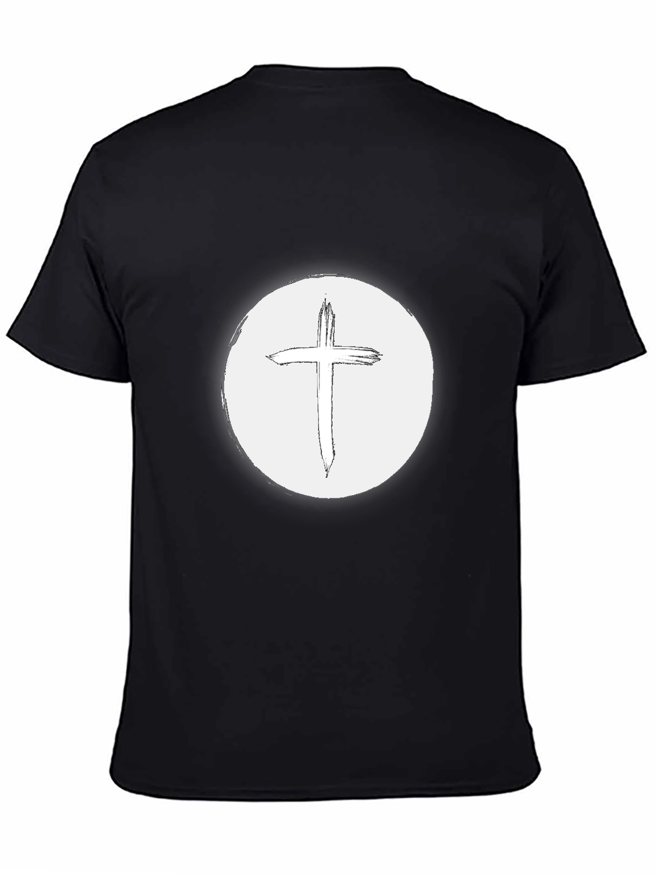 Christian Cross Graphic Tee - Black