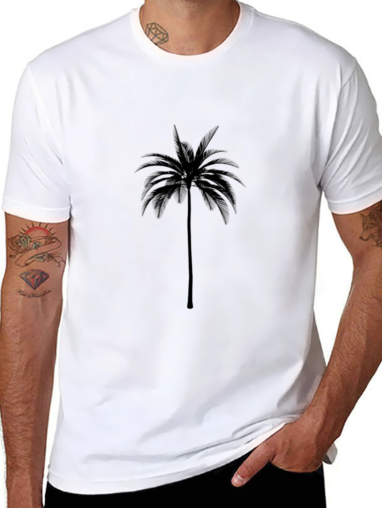 Palm Tree Graphic Tee - Casual Comfort