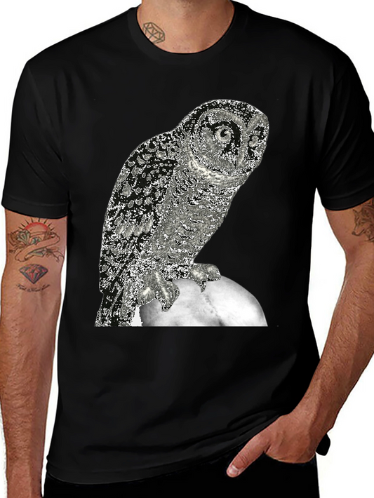 Owl on the Moon Graphic T-Shirt