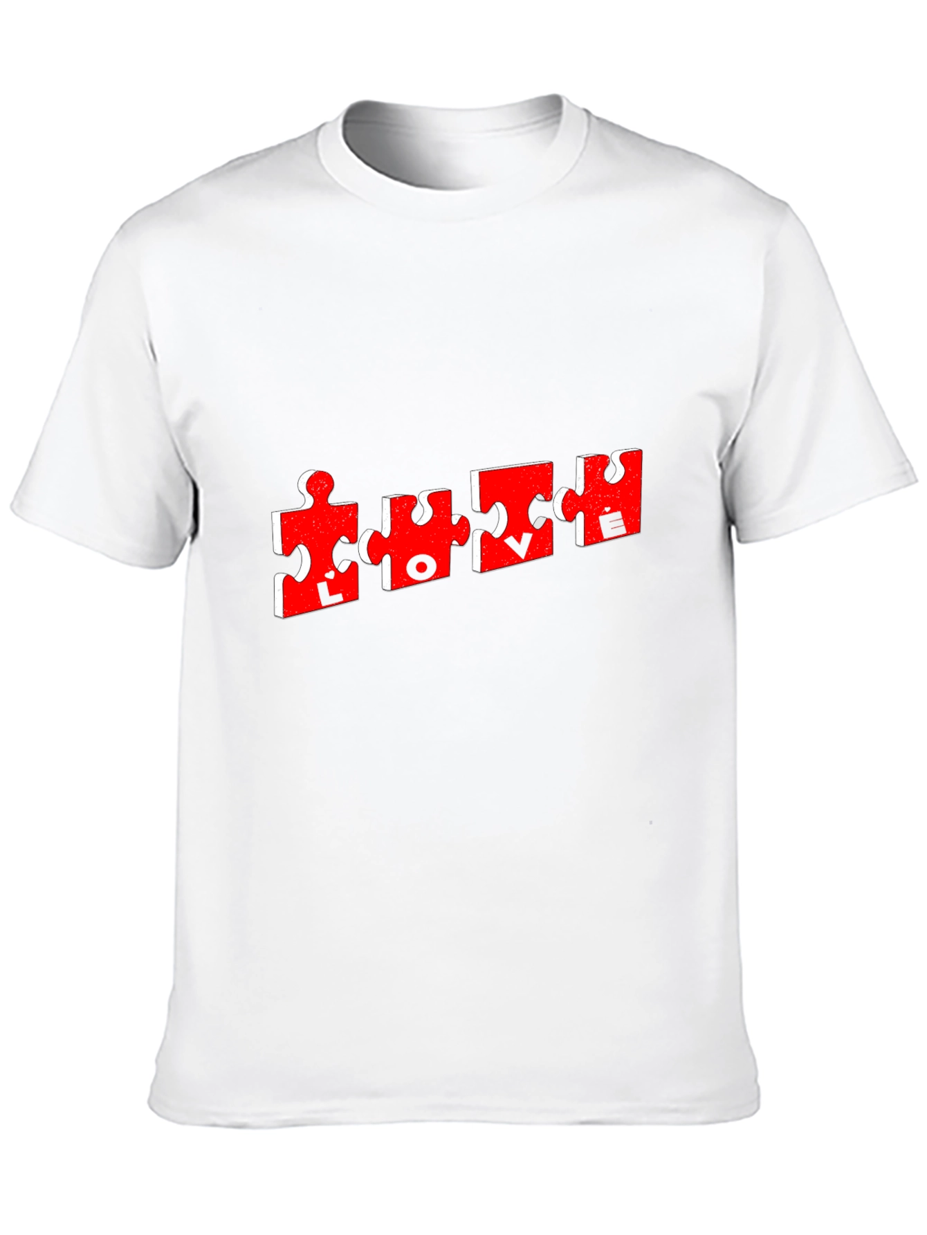 Puzzle Piece Love T-Shirt - Mens Black Tee