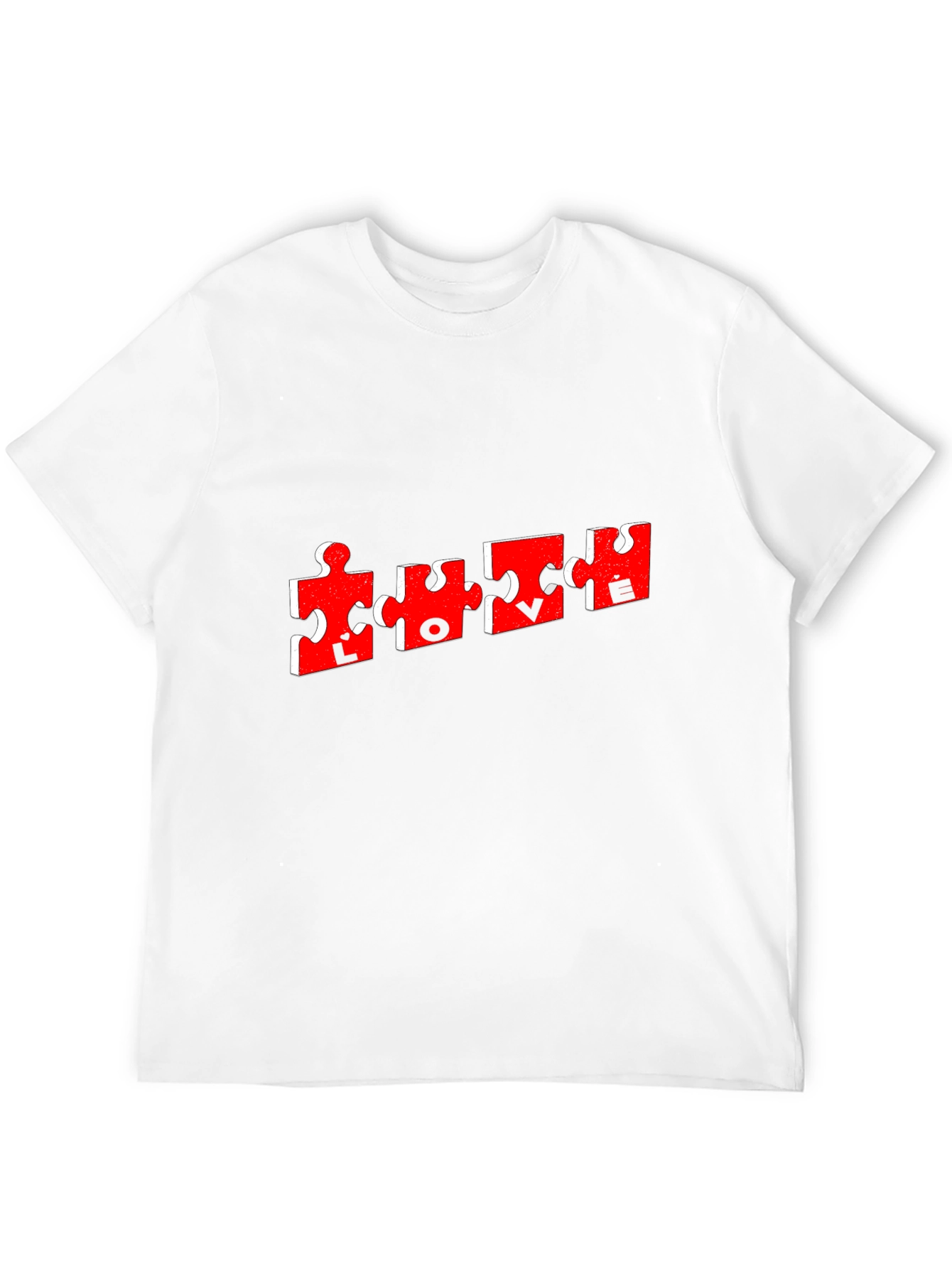 Puzzle Piece Love T-Shirt - Mens Black Tee