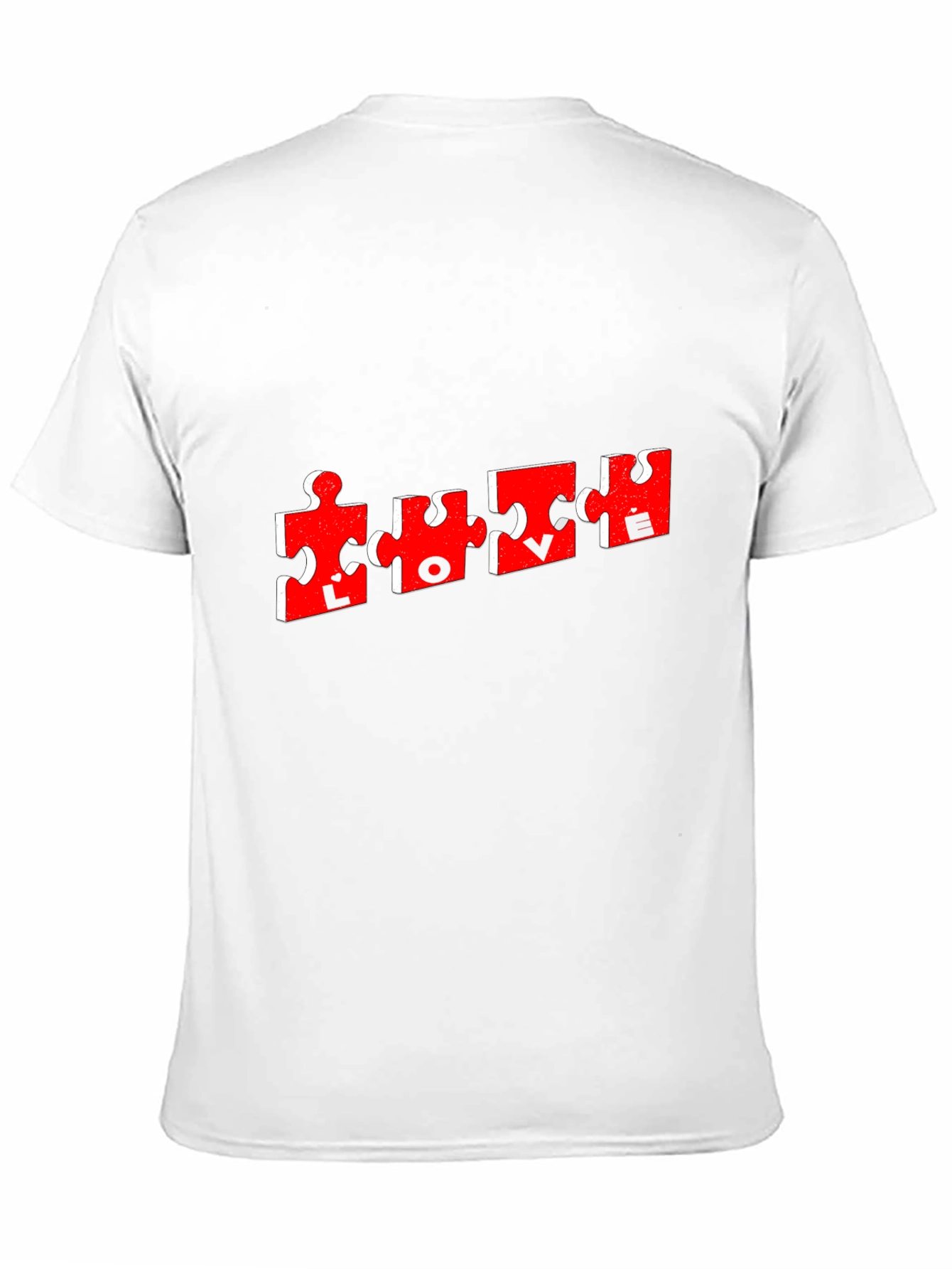 Puzzle Piece Love T-Shirt - Mens Black Tee