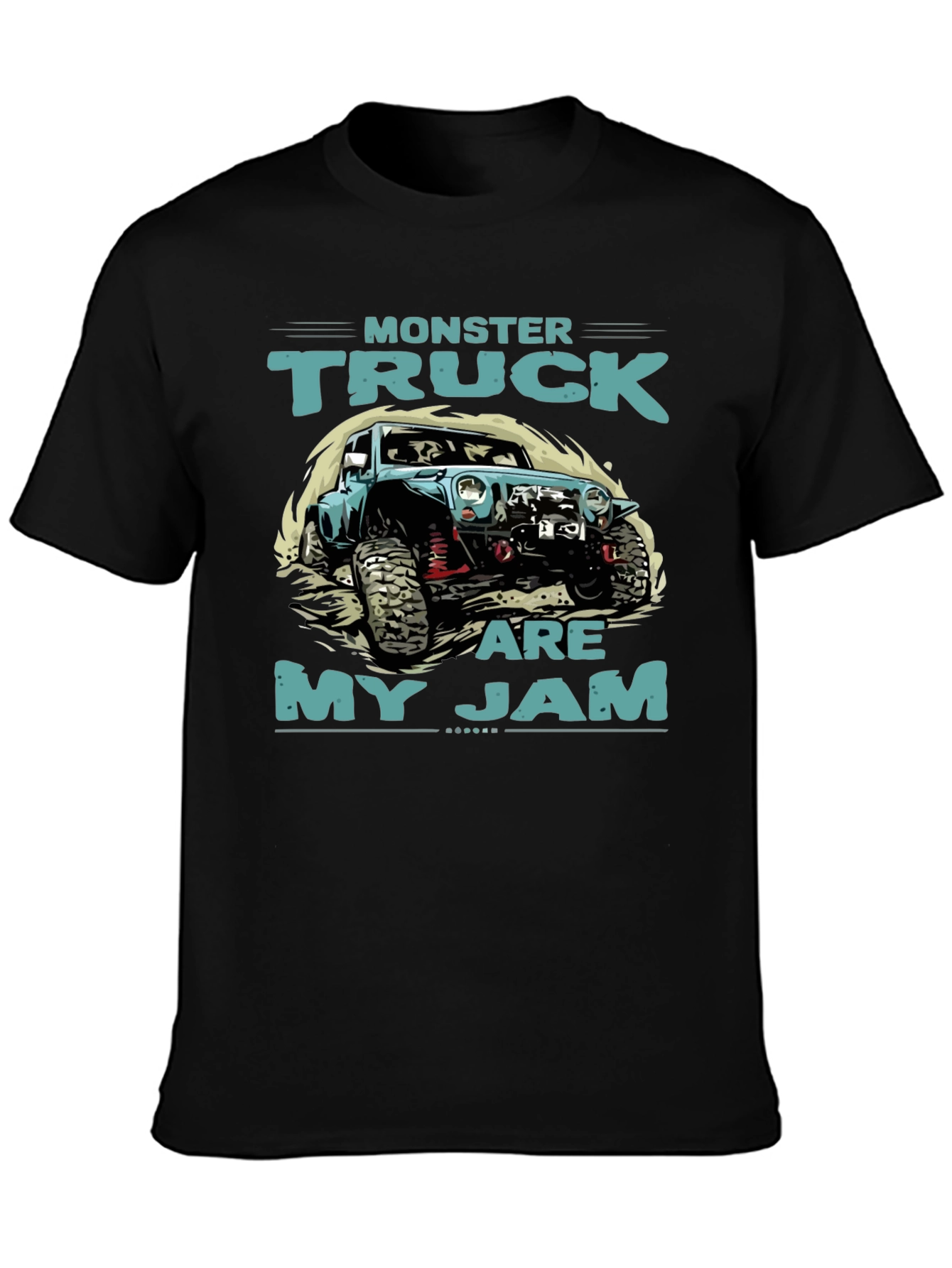 Monster Truck Are My Jam Black T-Shirt