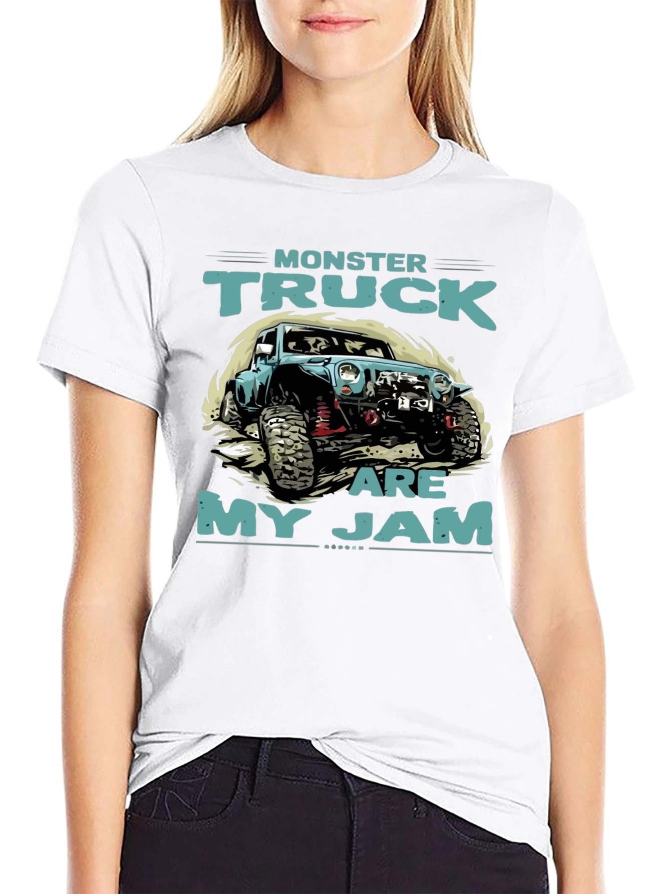 Monster Truck Are My Jam Black T-Shirt