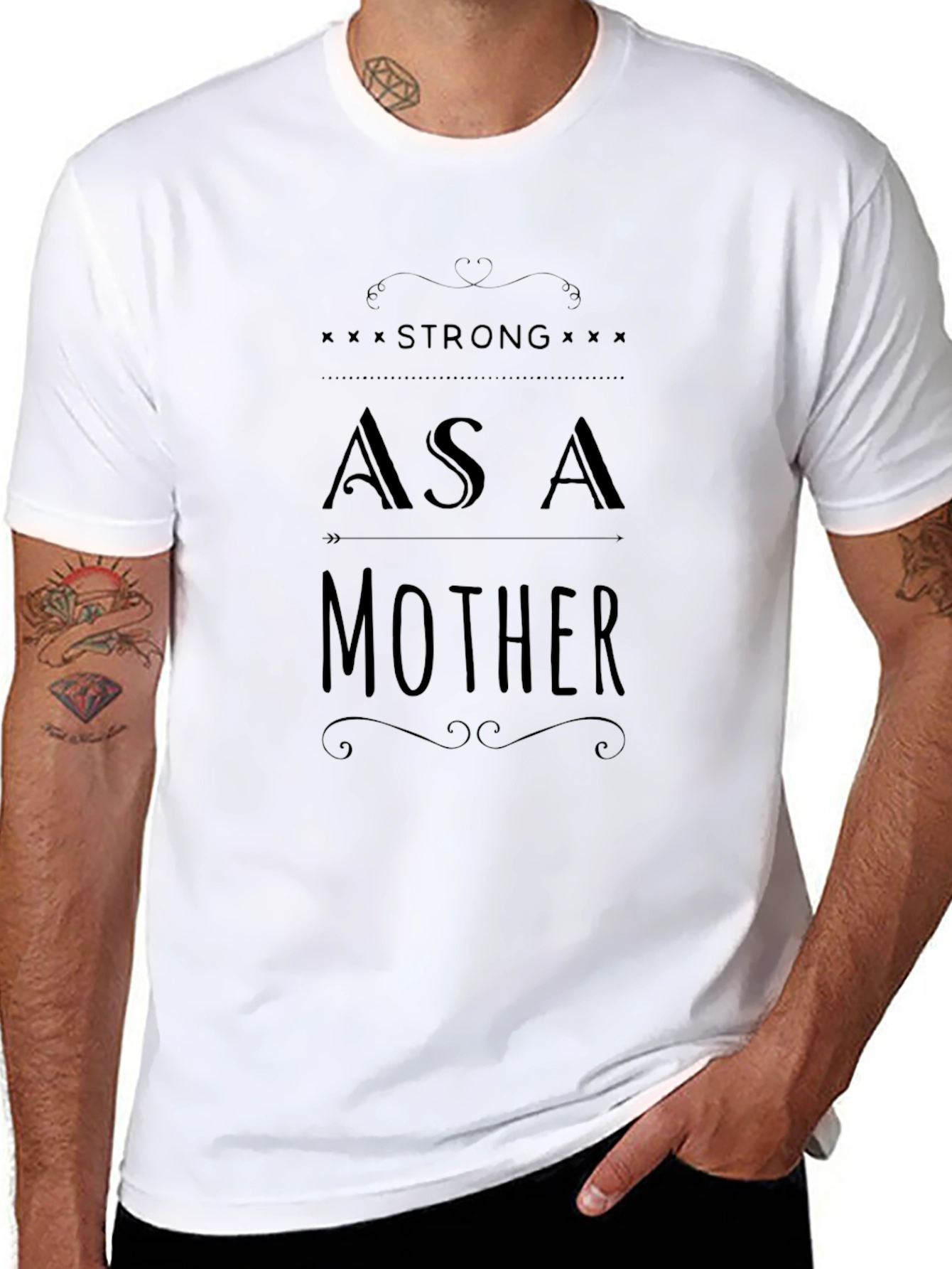 Strong As A Mother Graphic Tee - Black