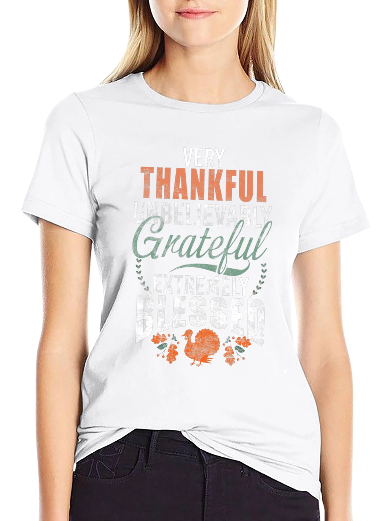 Thanksgiving Graphic T-Shirt: Very Thankful Design