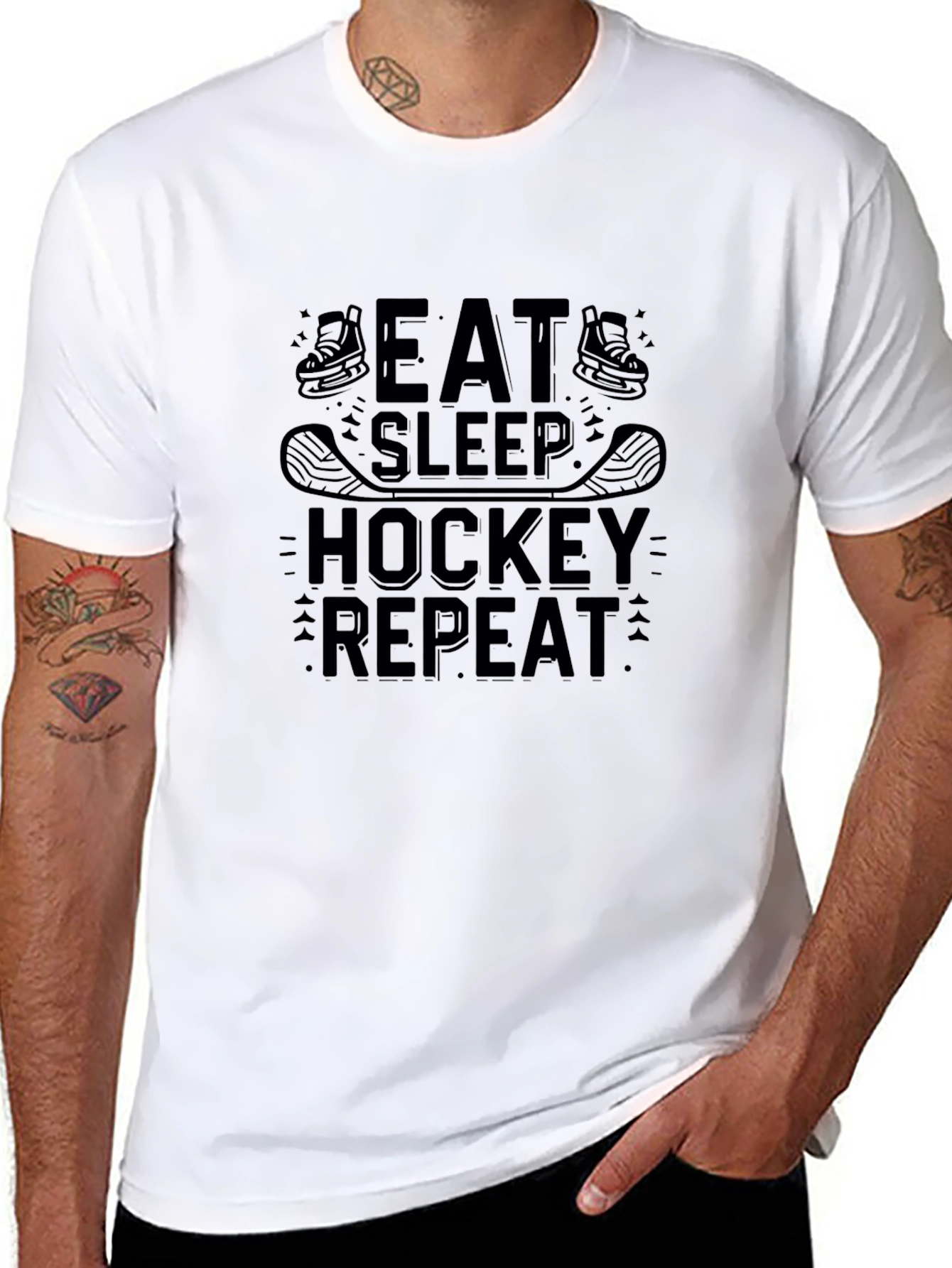 Eat Sleep Hockey Repeat T-Shirt