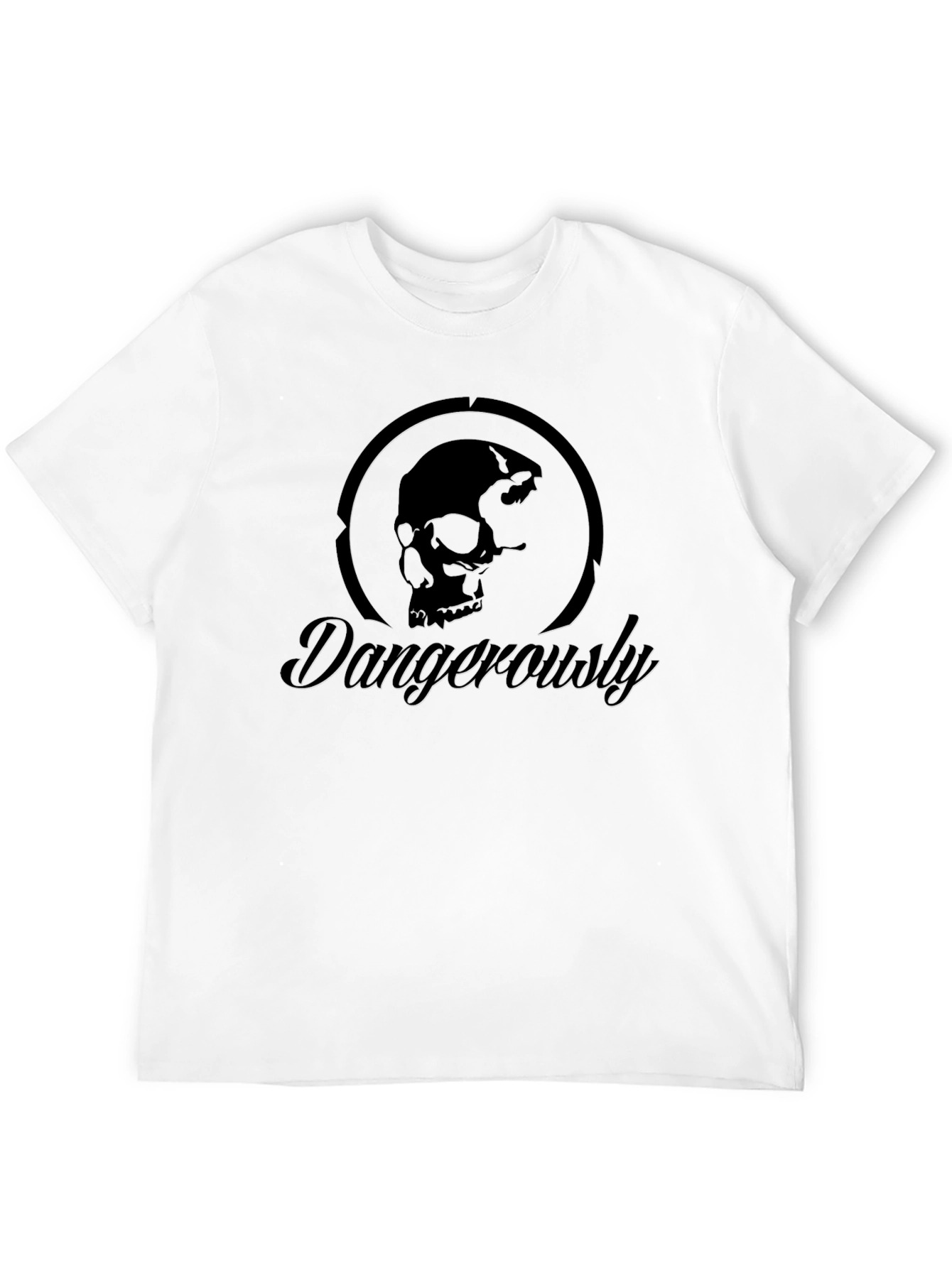 Skull Dangerously Graphic T-Shirt - Mens Black Tee