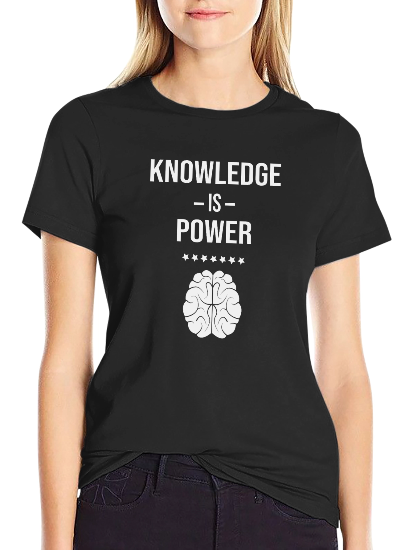 Knowledge is Power T-Shirt - Brain Graphic Tee