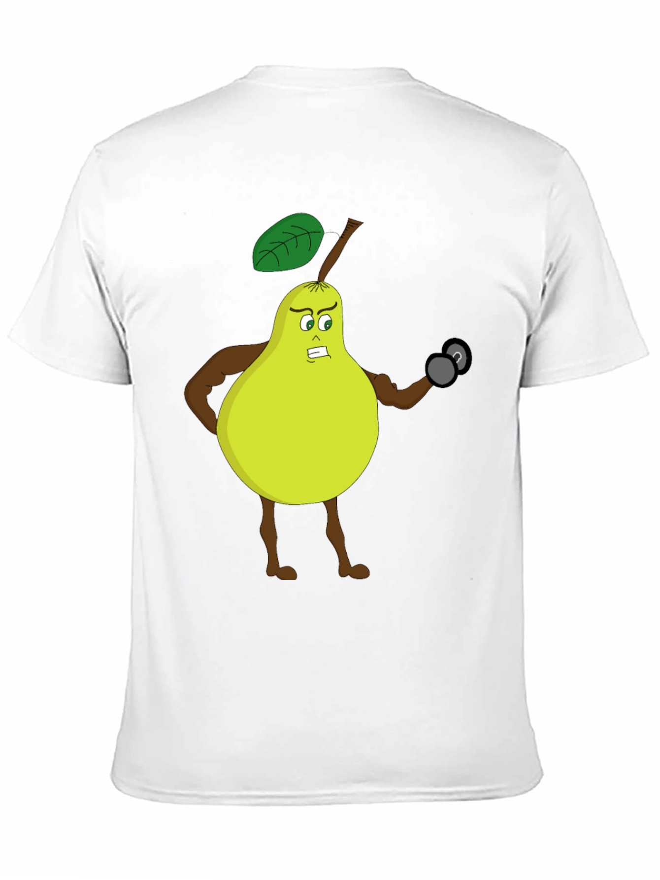 Funny Gym Pear Black T-Shirt