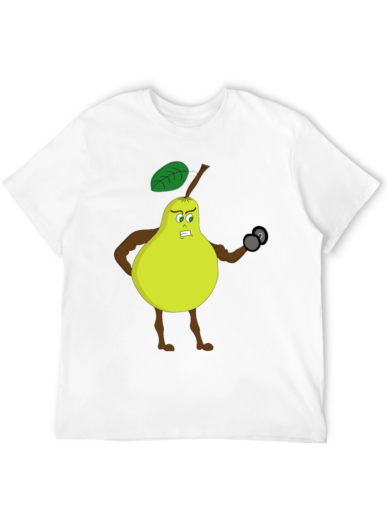 Funny Gym Pear Black T-Shirt