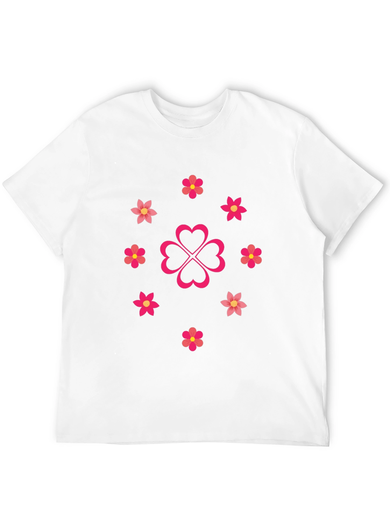 Lucky Flower Black T-Shirt