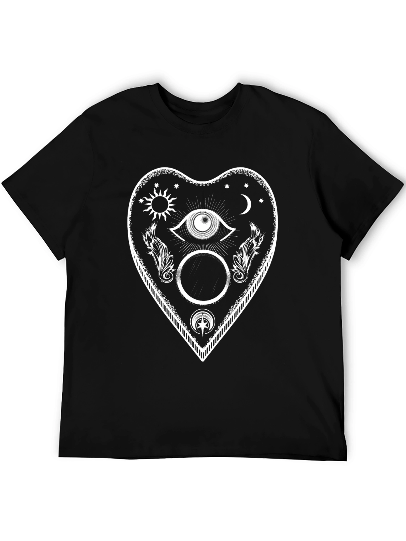 Mystic Heart Graphic T-Shirt - Occult Style Tee