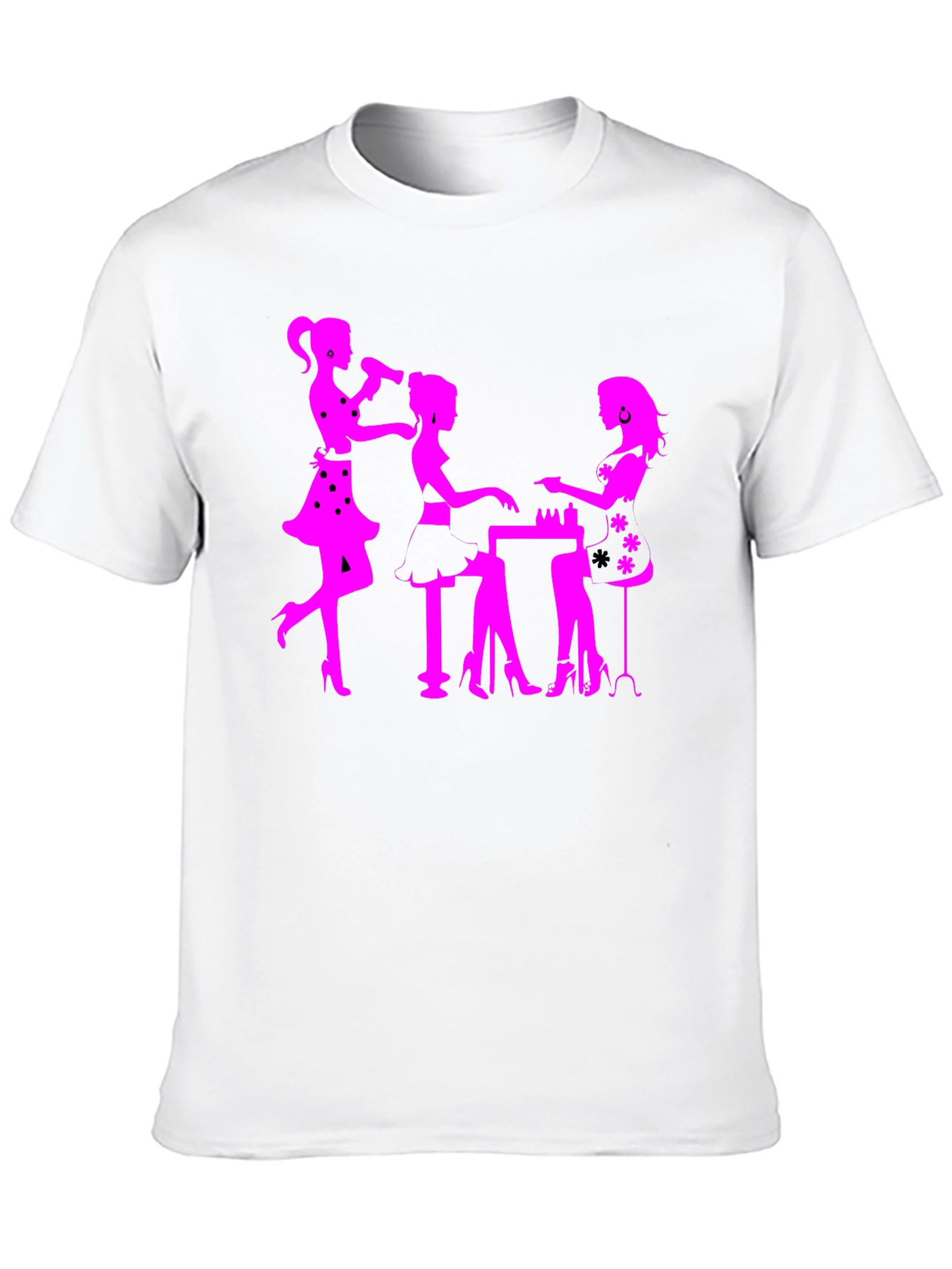 Salon Ladies Black Graphic Tee