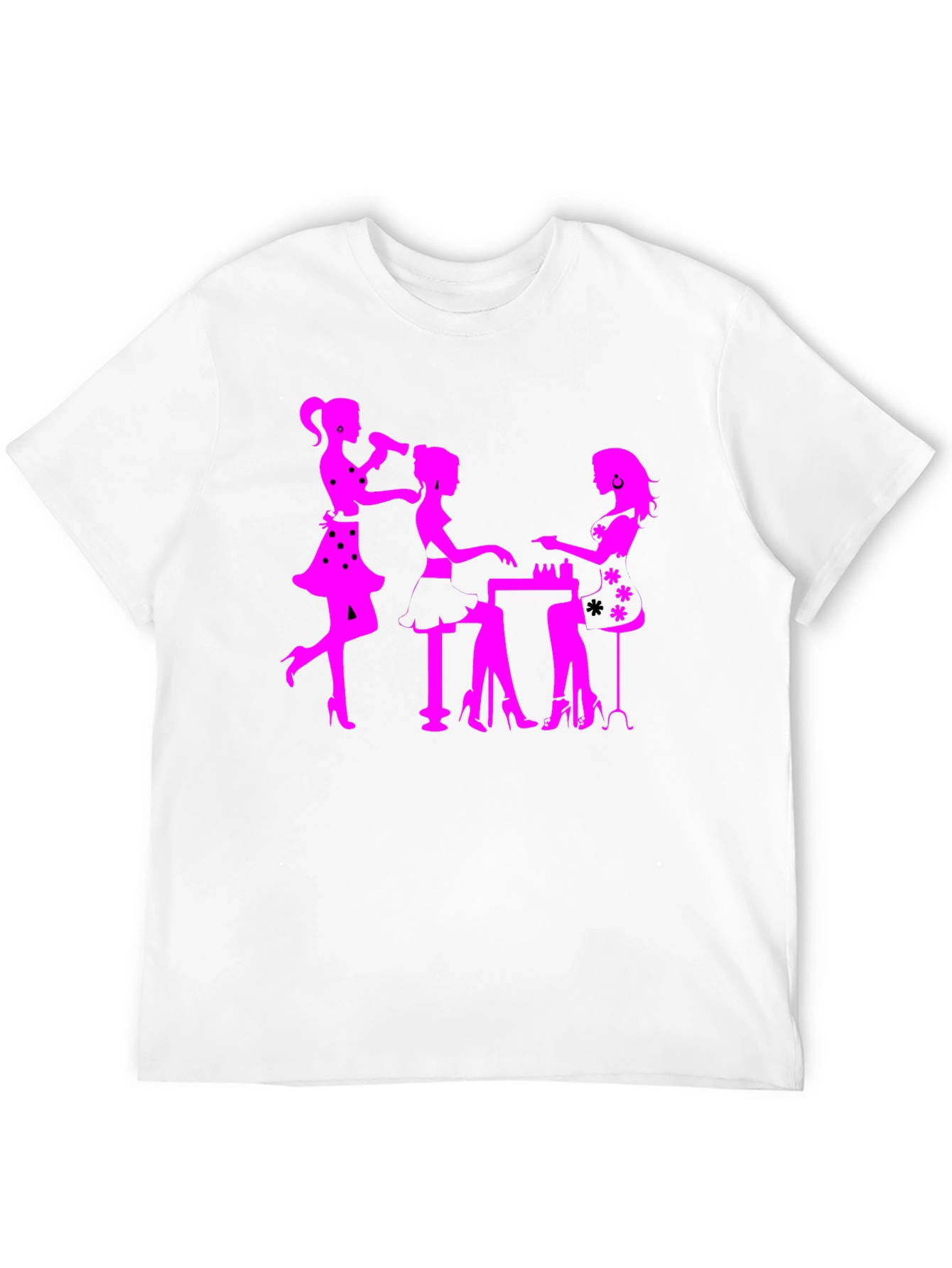 Salon Ladies Black Graphic Tee