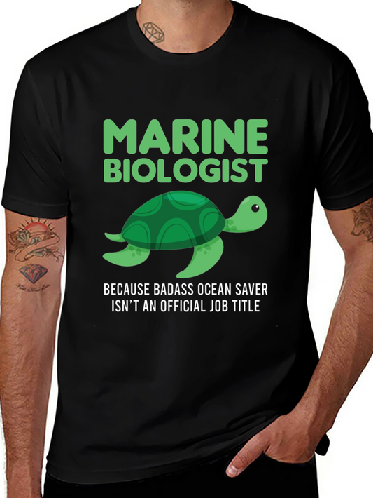 Marine Biologist Turtle Graphic T-Shirt