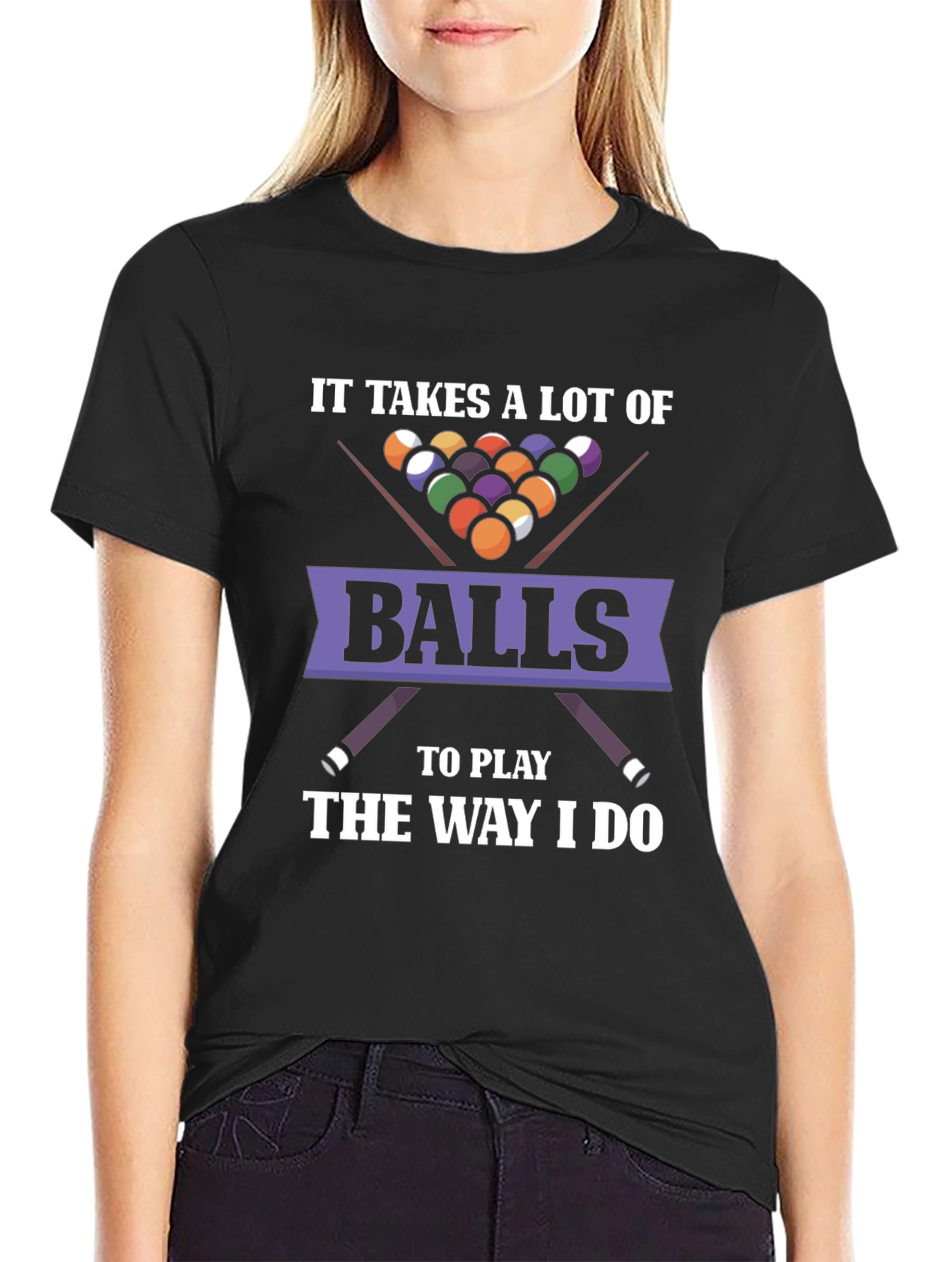 It Takes Balls T-Shirt - Funny Billiards Graphic Tee