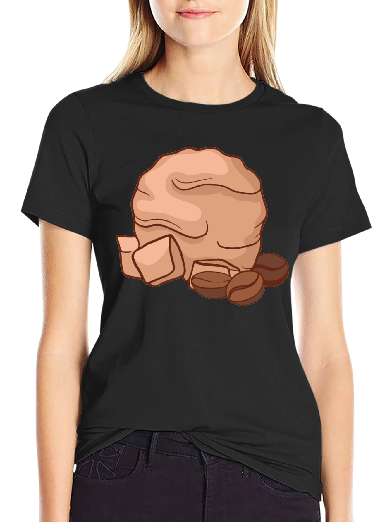 Coffee Lovers T-Shirt - Brown Bag & Beans Design