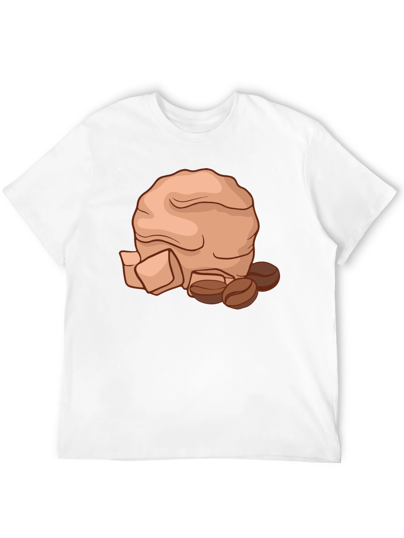 Coffee Lovers T-Shirt - Brown Bag & Beans Design