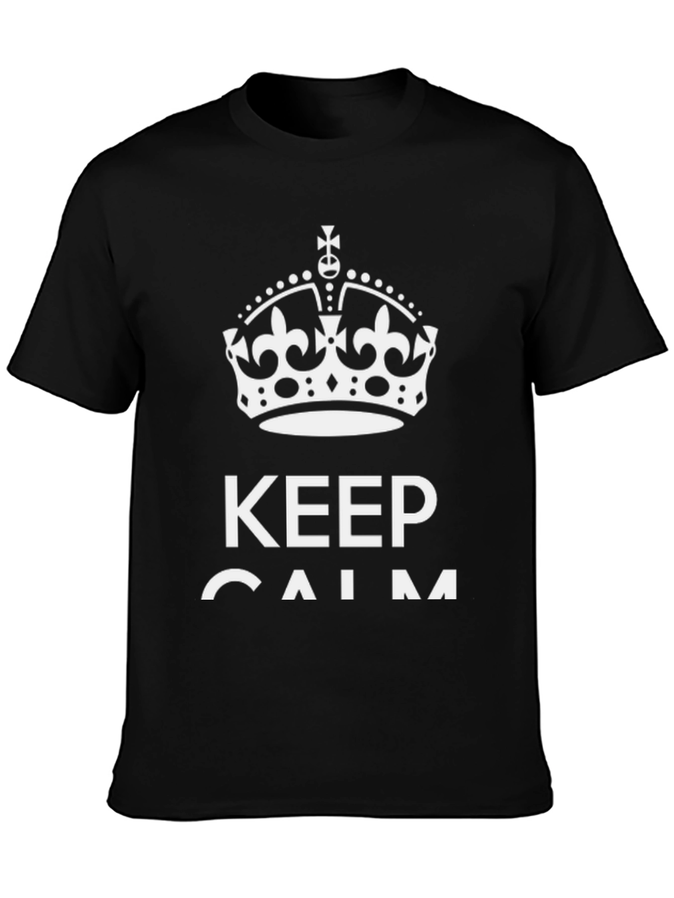 Keep Calm Crown T-Shirt - Mens Black Graphic Tee