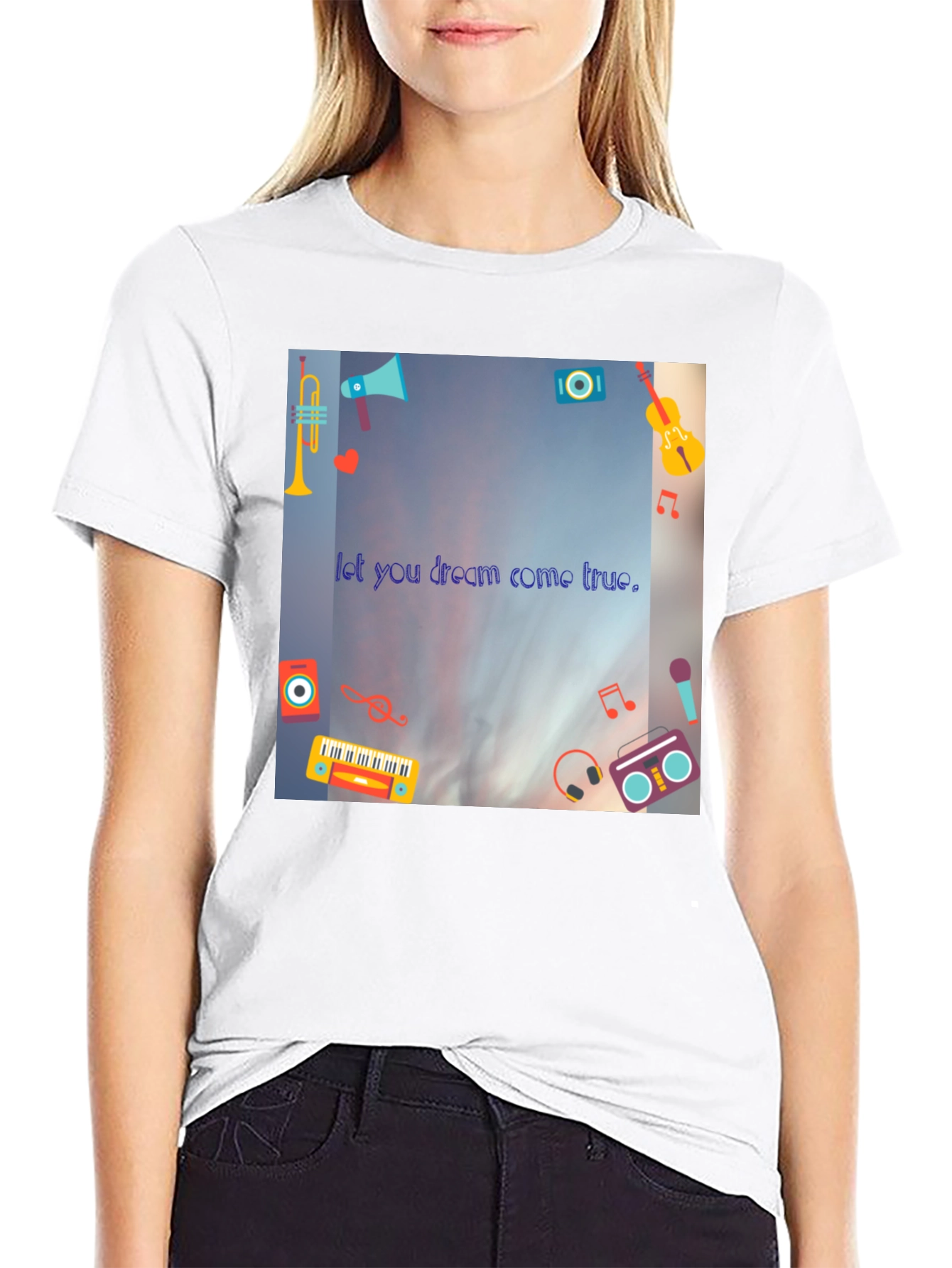 Dream Come True Black T-Shirt - Music Lovers Tee