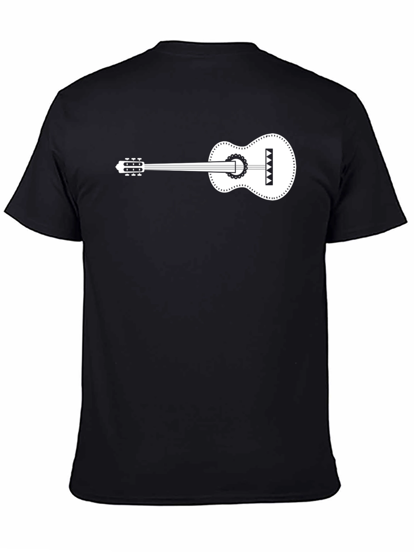 Guitar Graphic Tee - Black Cotton Comfort