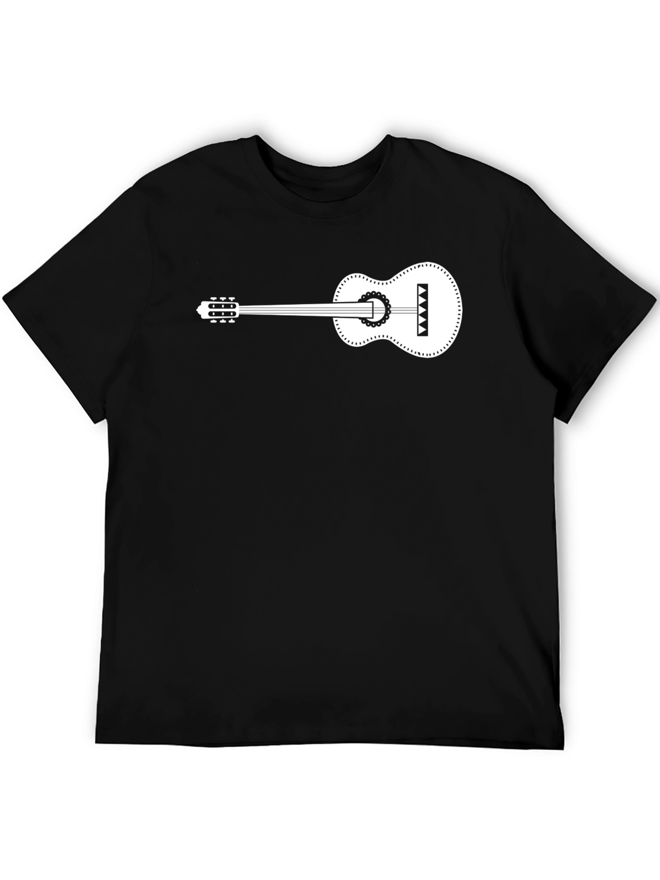 Guitar Graphic Tee - Black Cotton Comfort