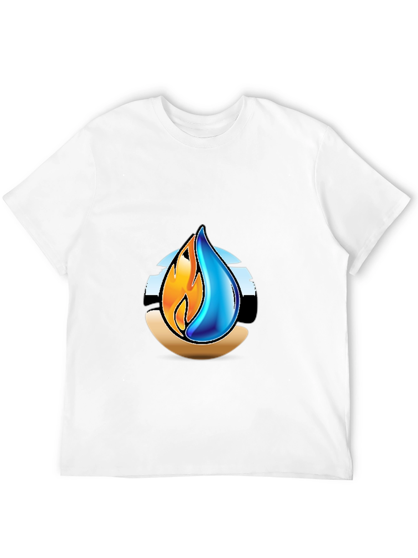 Fire & Water Graphic T-Shirt - Elemental Design