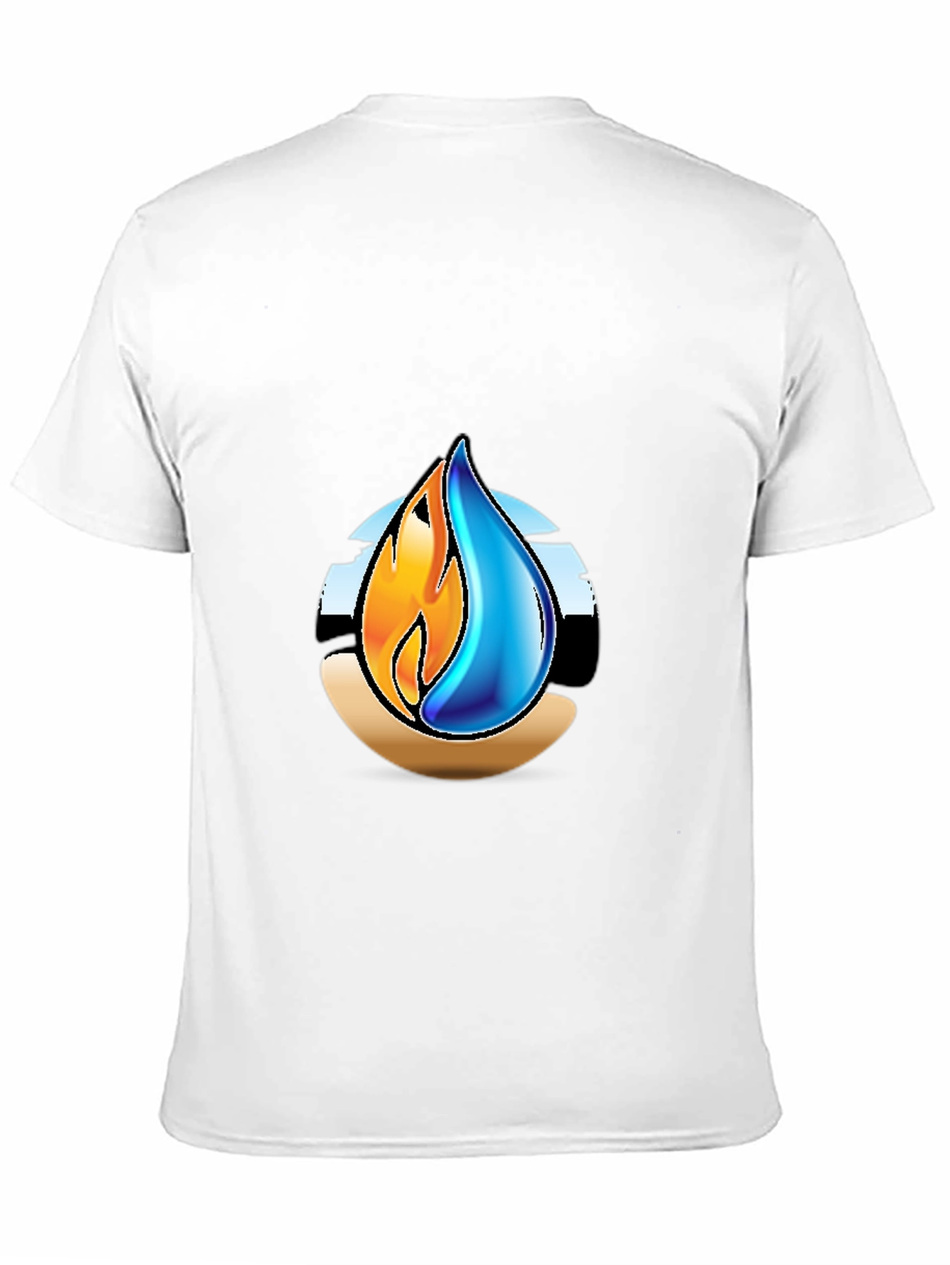 Fire & Water Graphic T-Shirt - Elemental Design