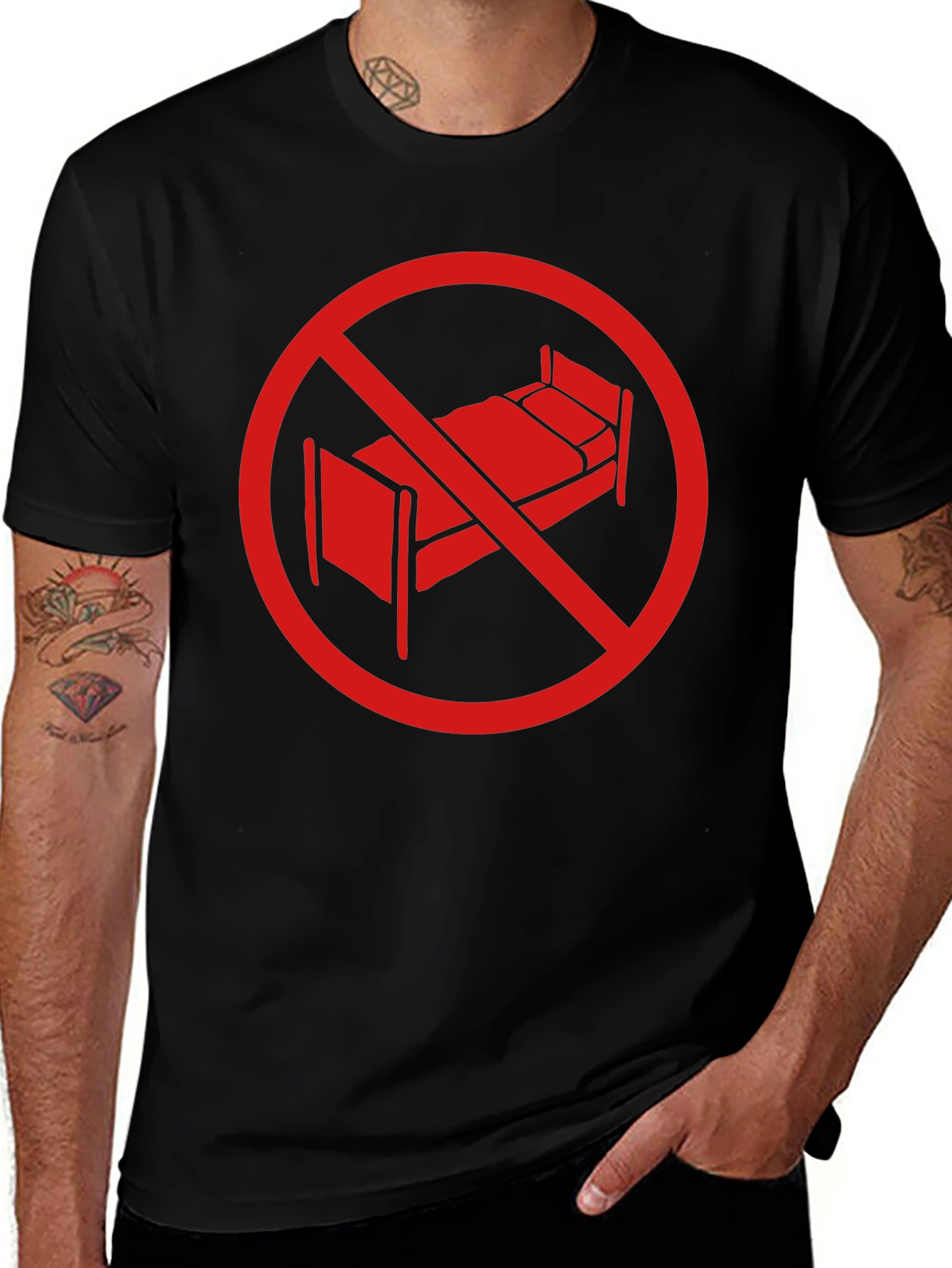 No Sleep Zone Black T-Shirt