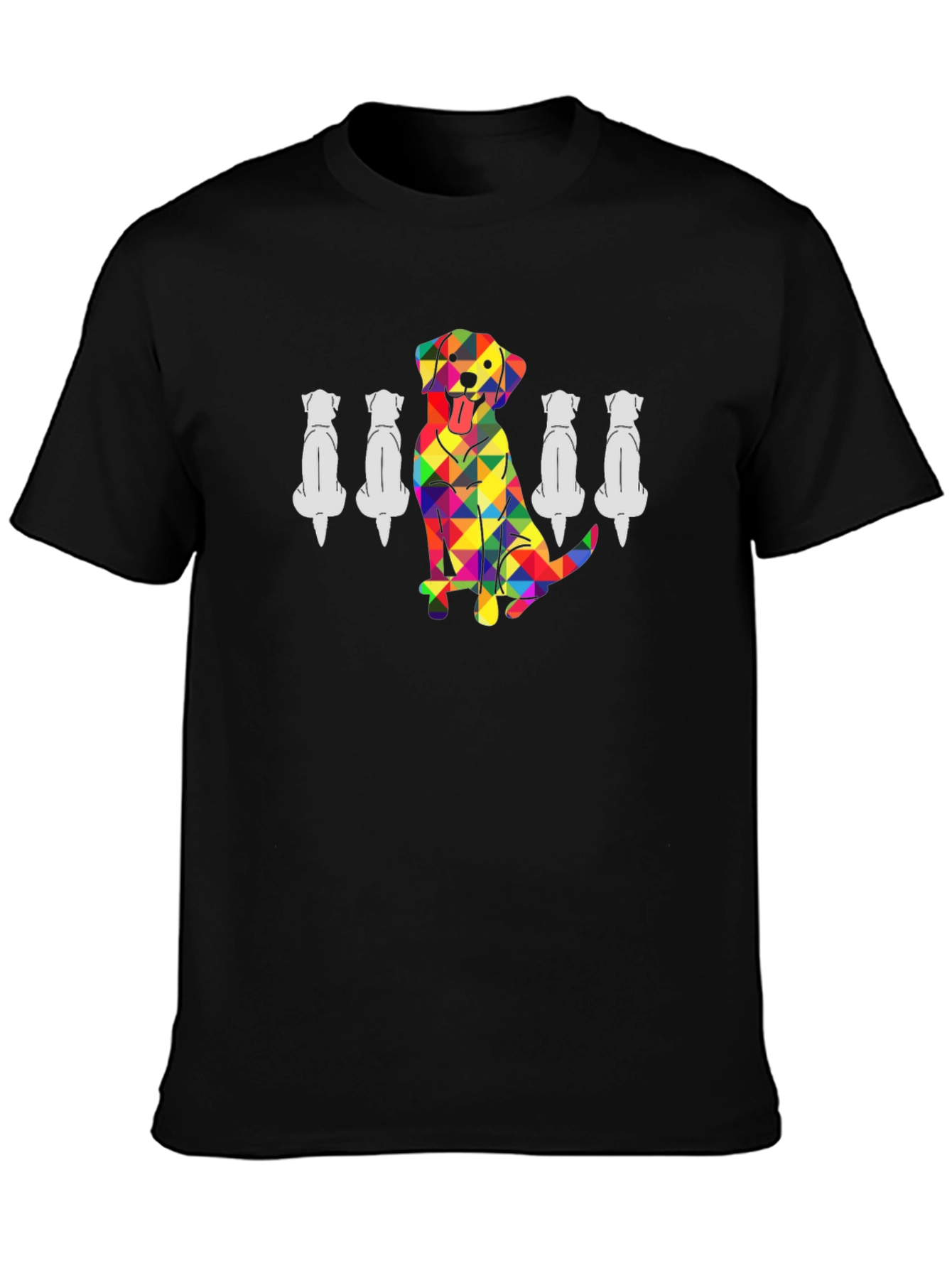 Rainbow Geometric Dog Lover T-Shirt