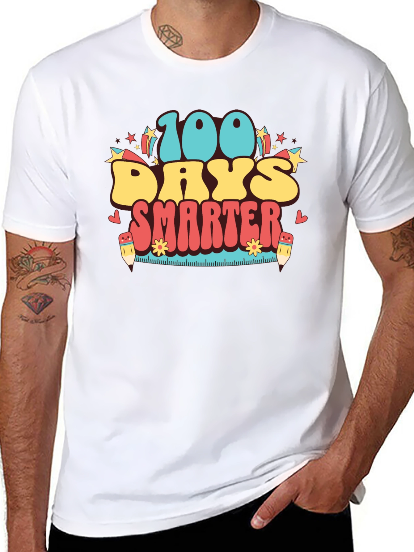 100 Days Smarter Retro T-Shirt
