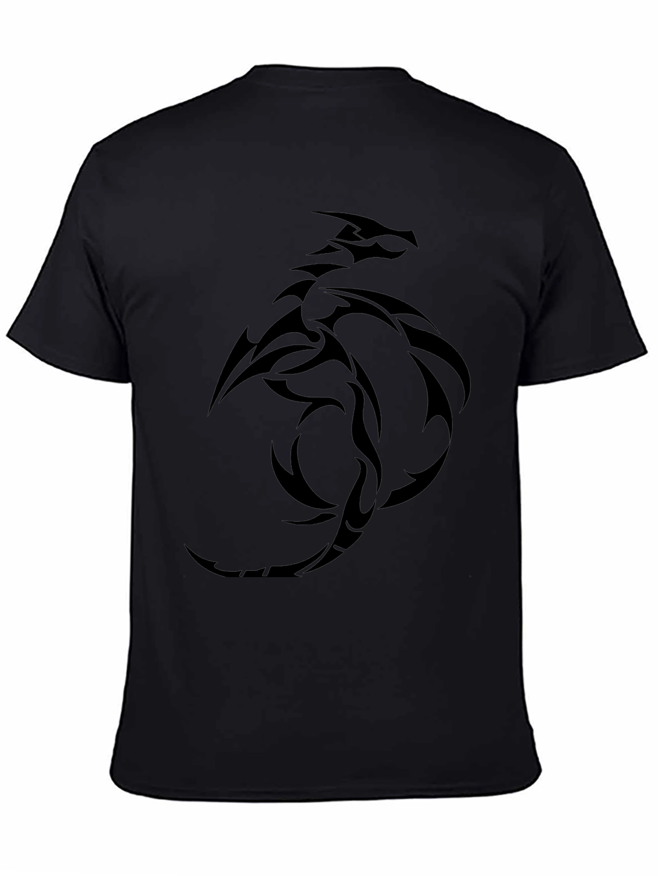 Dragon Tattoo Graphic Tee - Mens Black T-Shirt