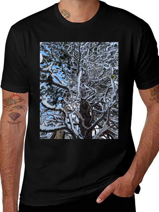 Winter Tree Graphic Black T-Shirt